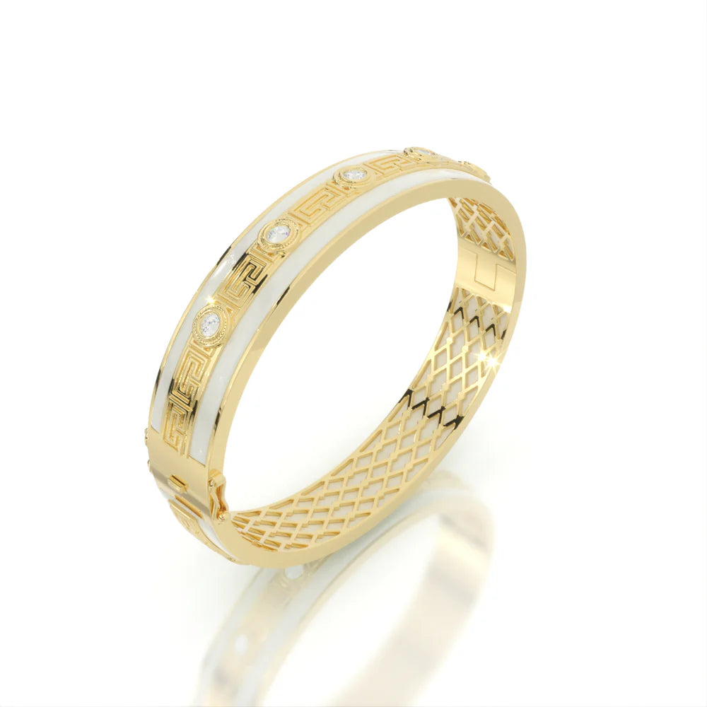 Minos Labyrinth Diamond Bangle