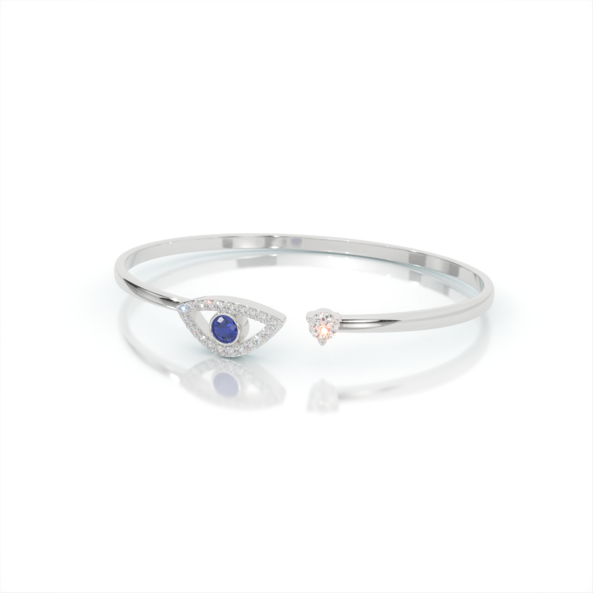 Evil Eye Guardian Diamond Bangle