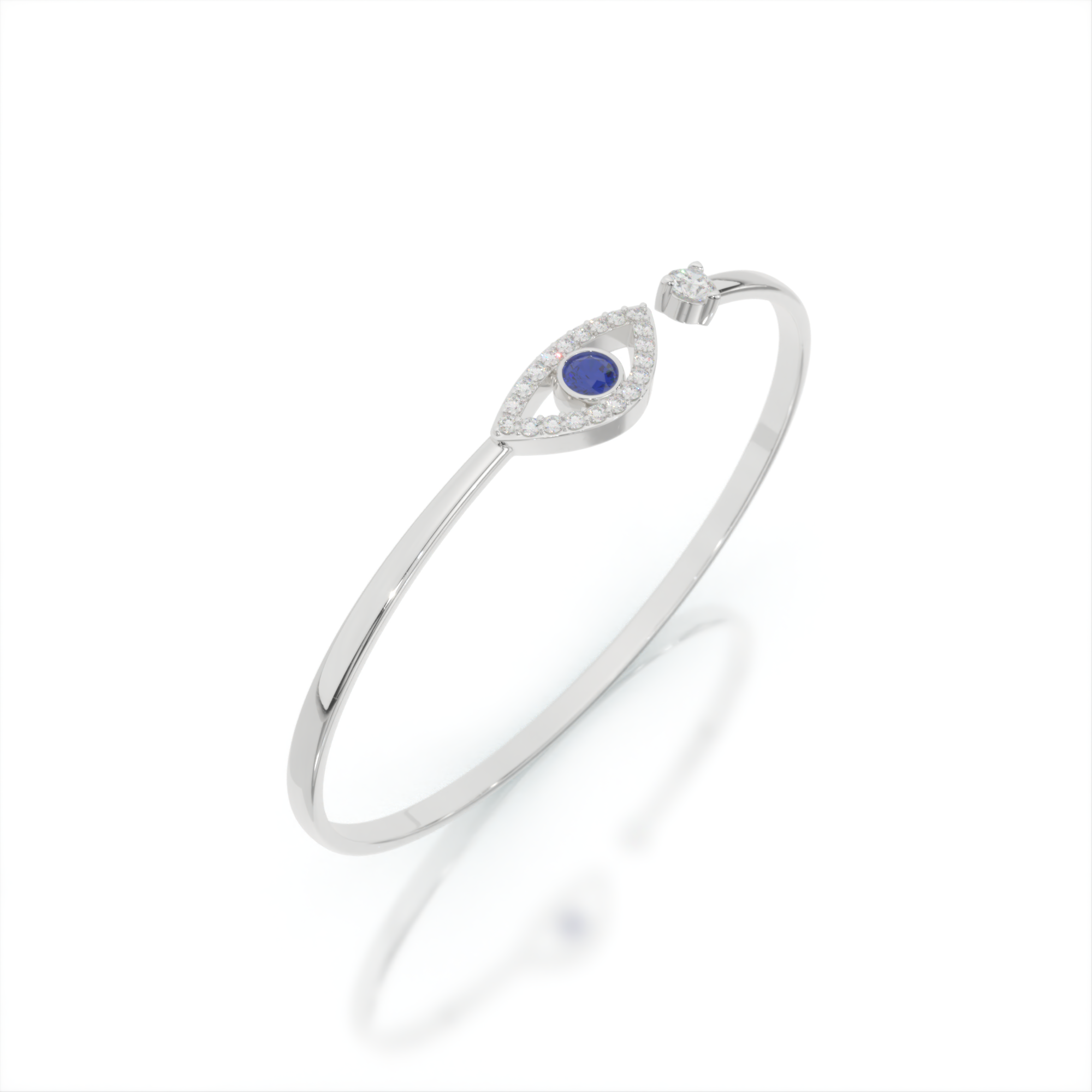 Evil Eye Guardian Diamond Bangle