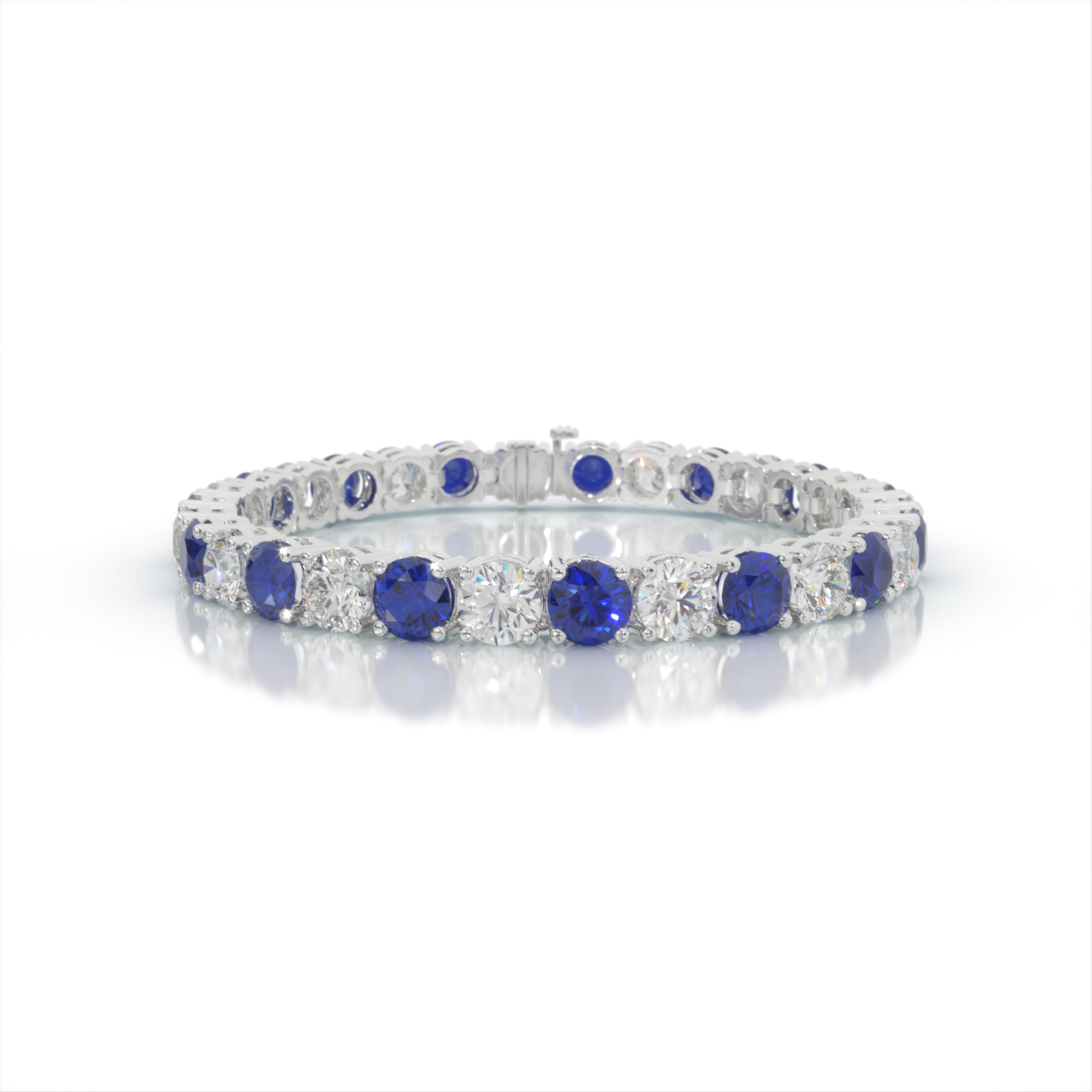 Divine Favor Diamond and Sapphire Bracelet