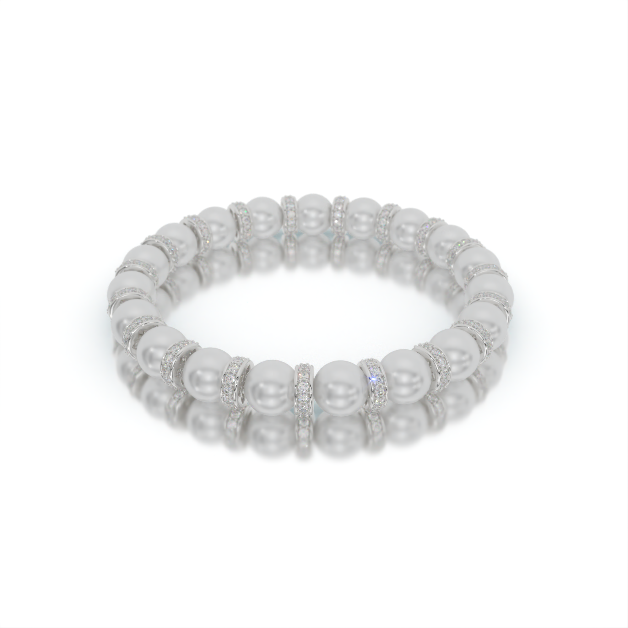 Oceanid's Grace Diamond and Pearl Bracelet