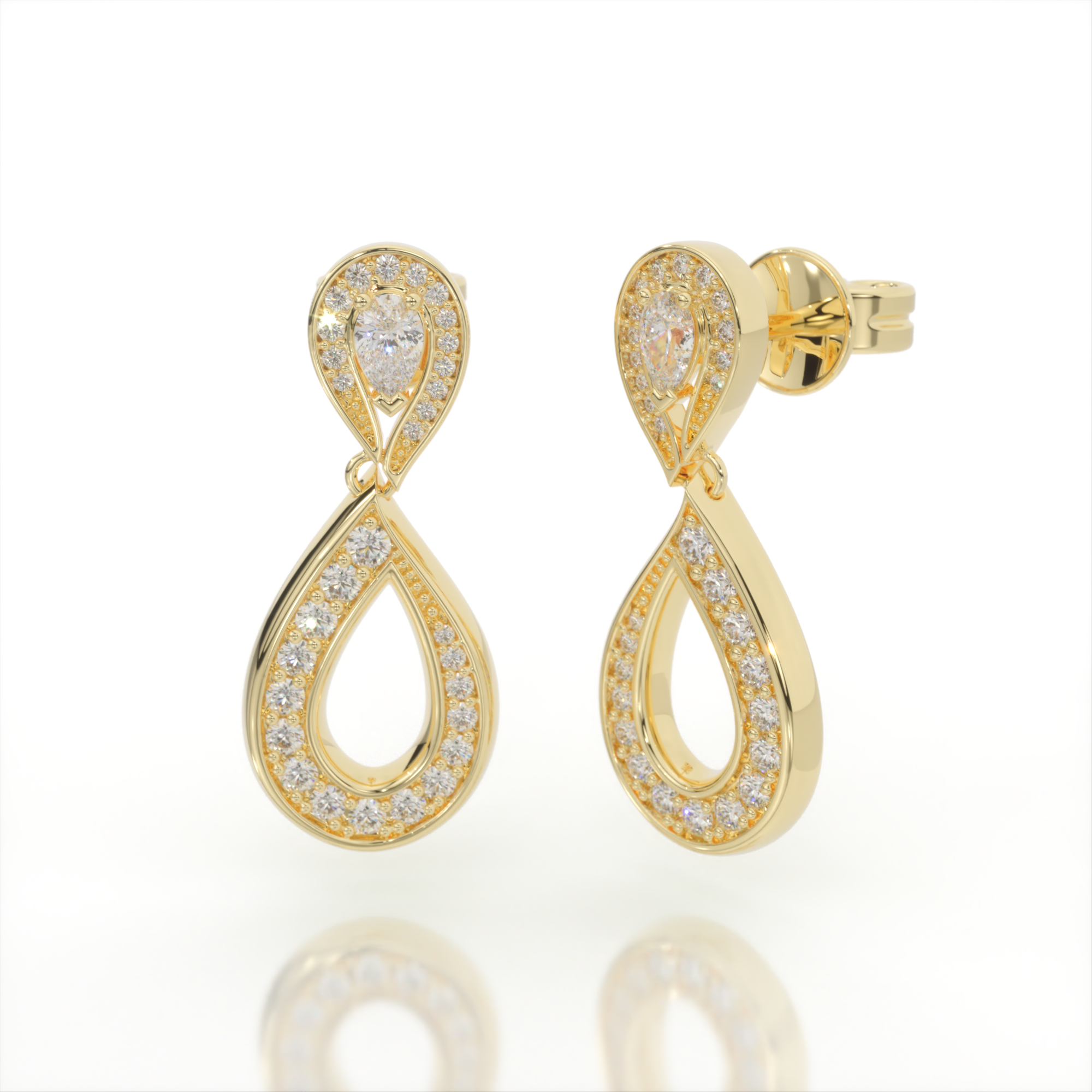 Prometheus Golden Teardrop Earrings