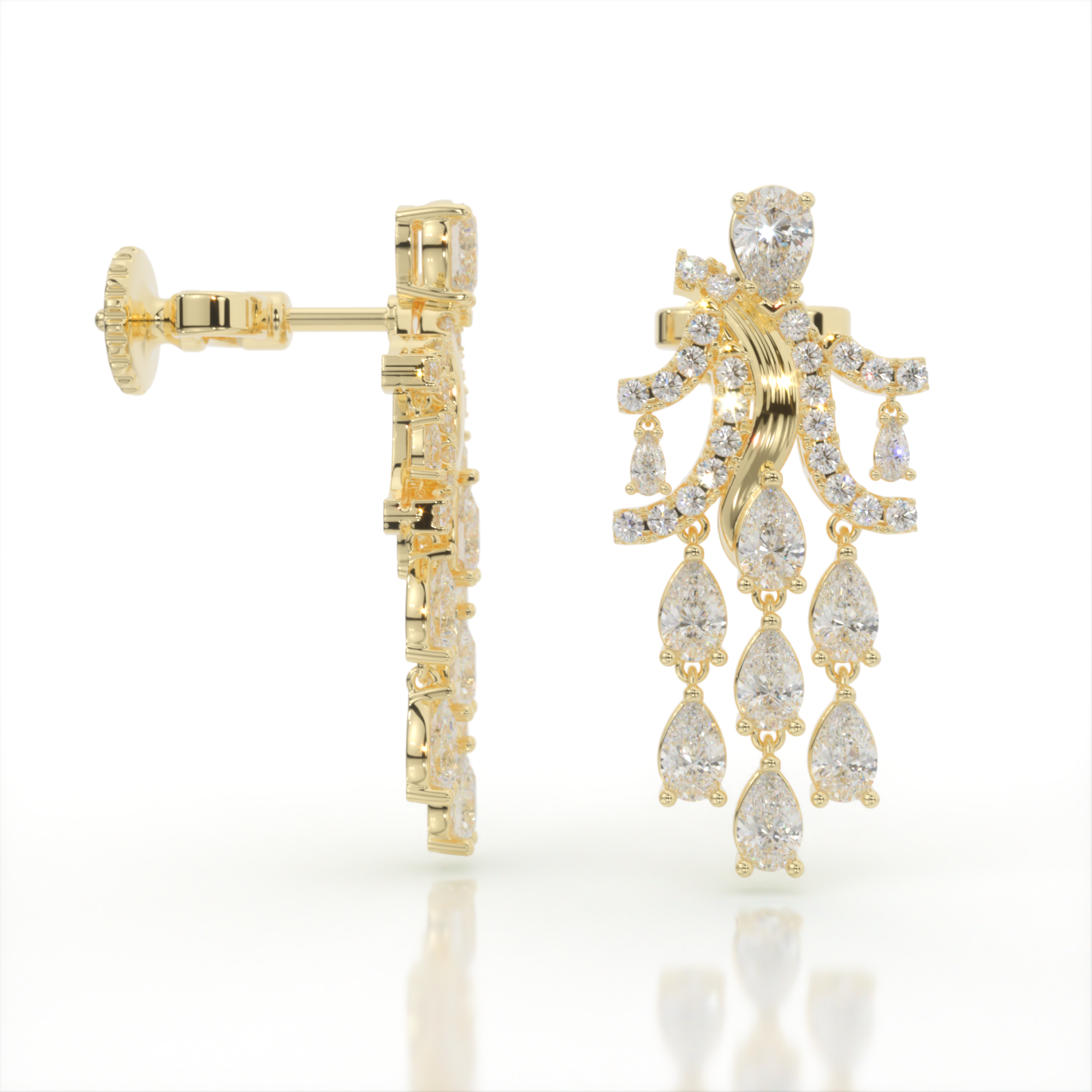Cascade of Hera Diamond Earrings