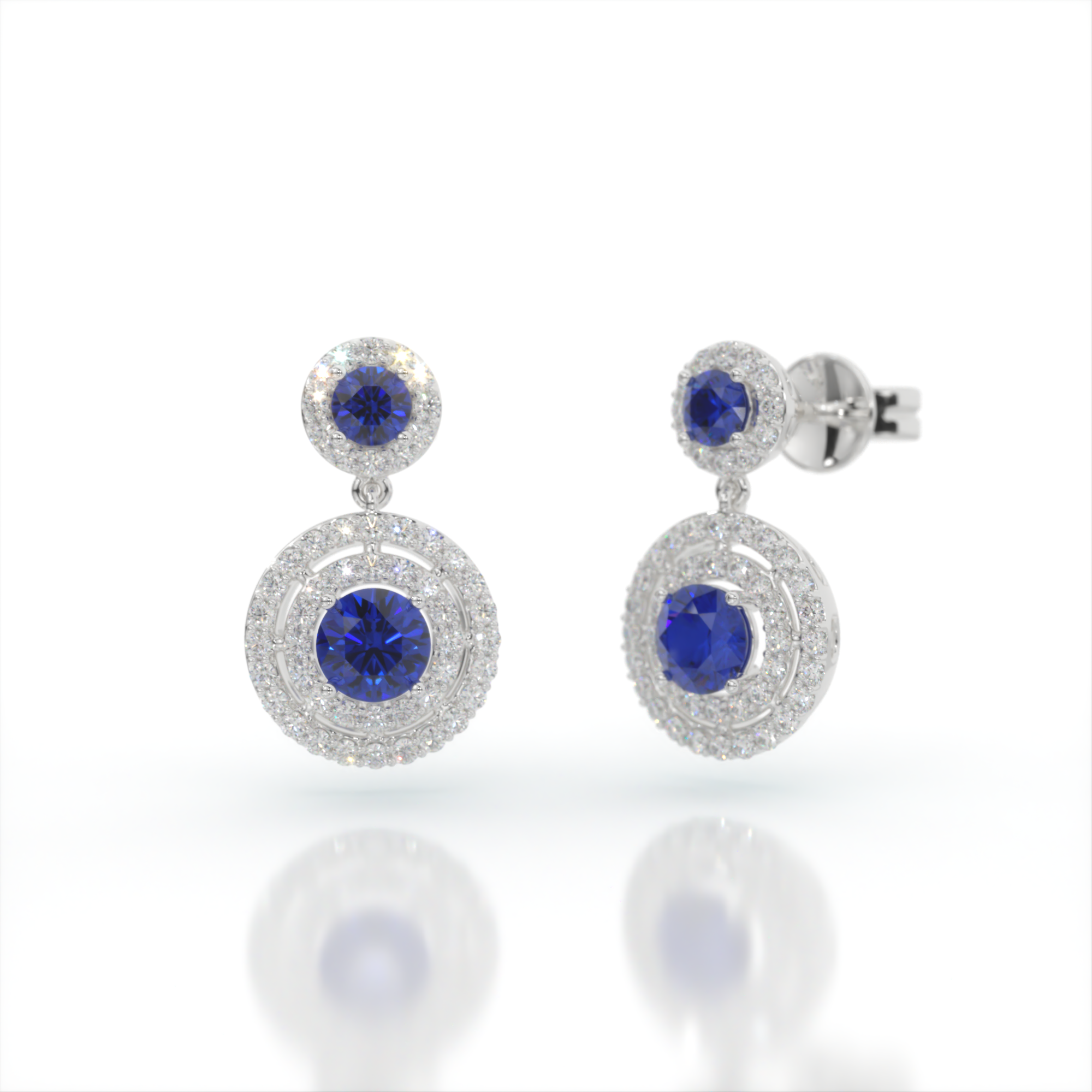 Phaedra Enchantment Sapphire and Diamond Earrings