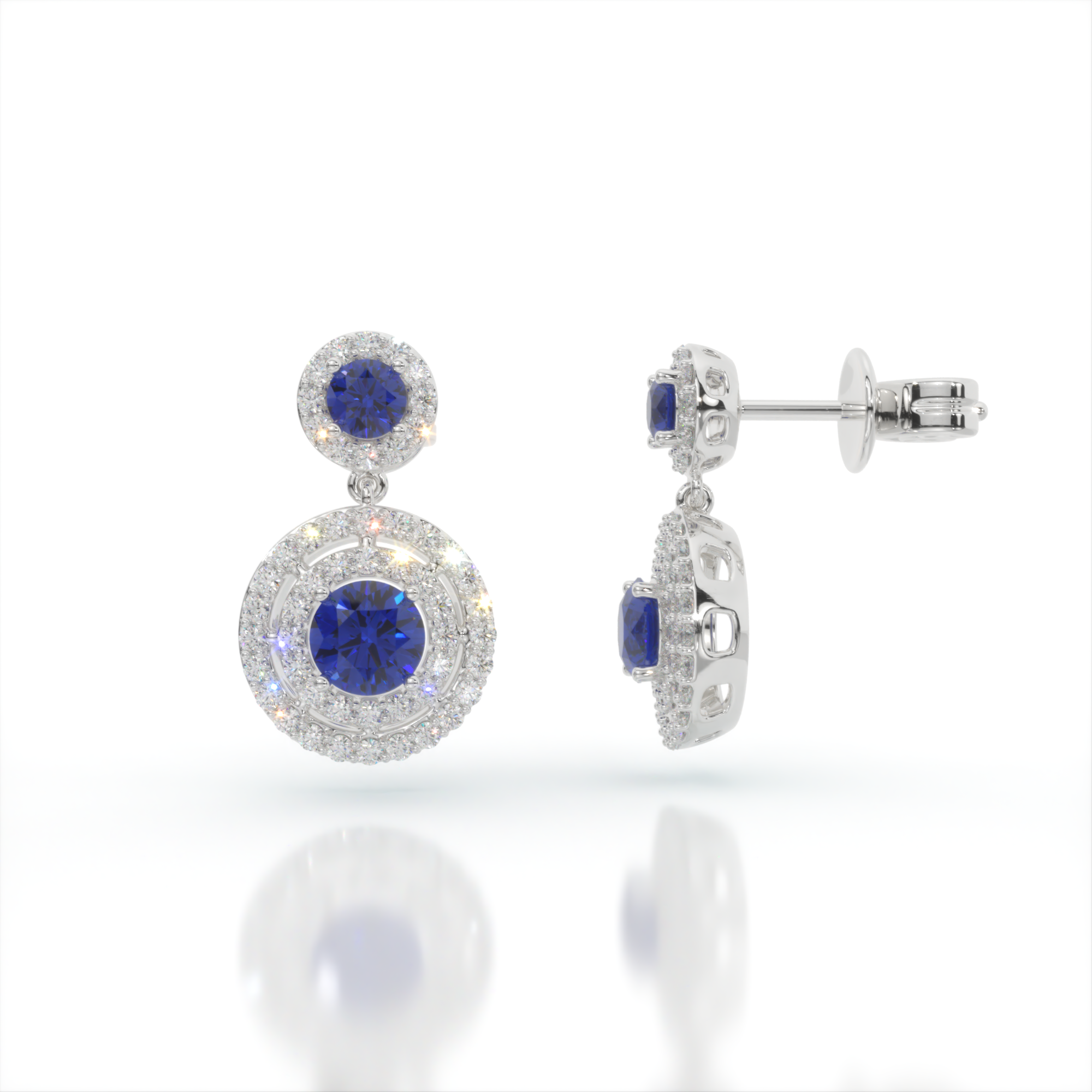 Phaedra Enchantment Sapphire and Diamond Earrings
