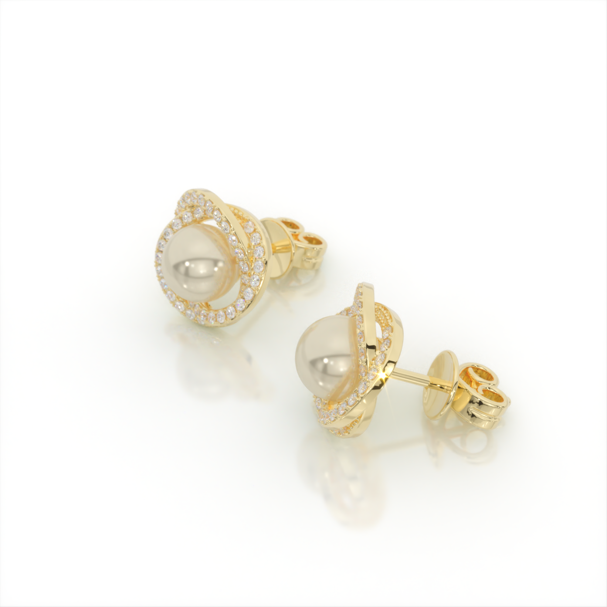 Calypso Diamond and Pearl Earrings