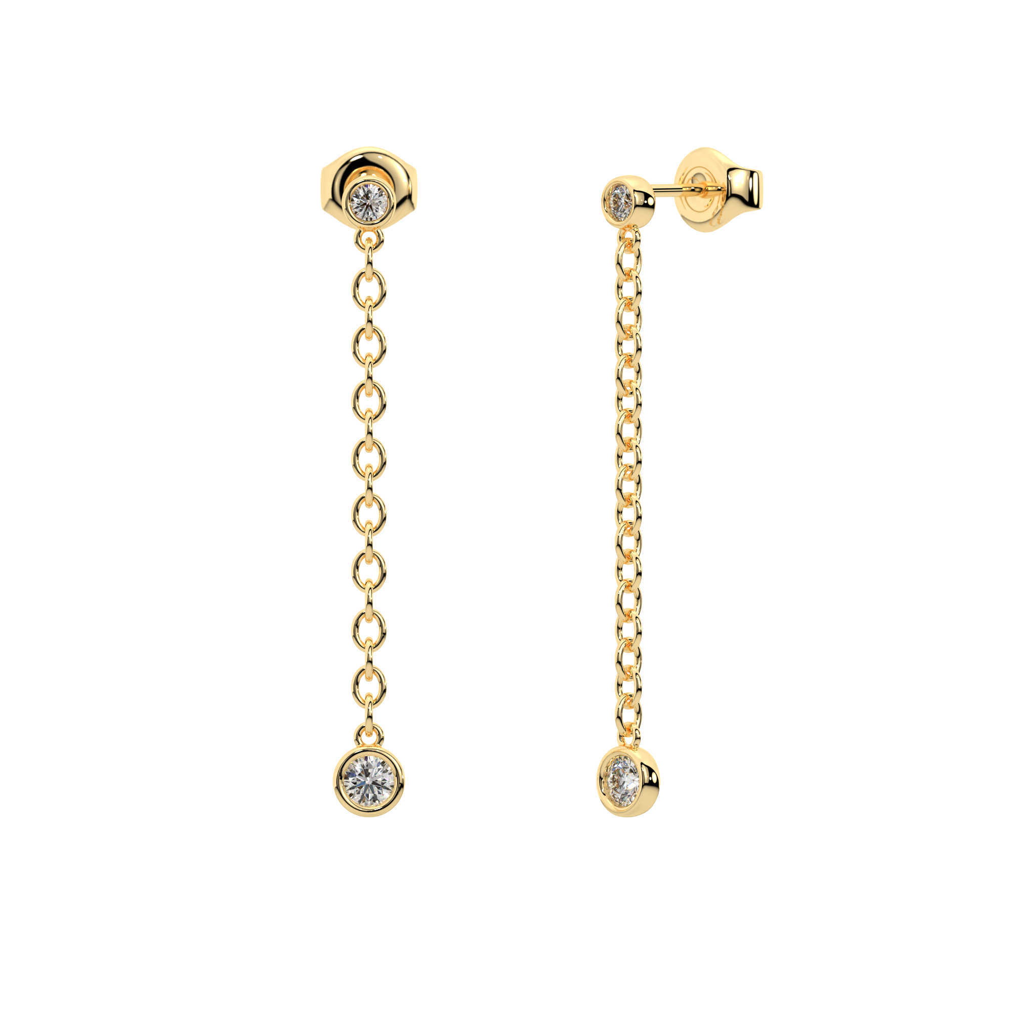 Hera's Timeless Diamond Chain Earrings