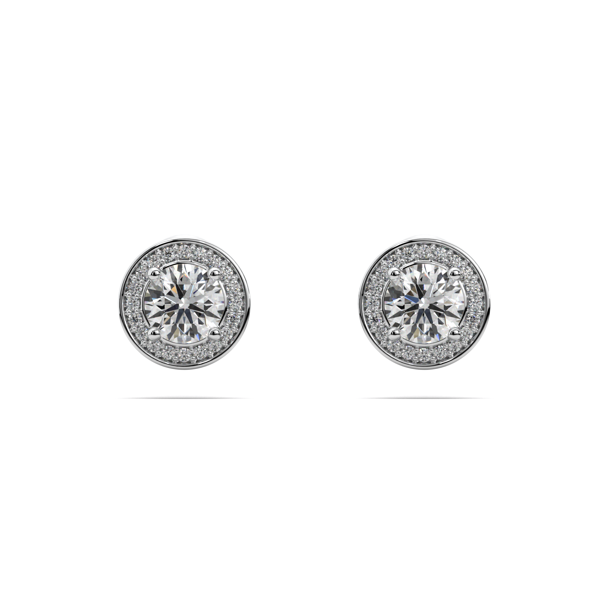 Hera Diamond Halo Earrings