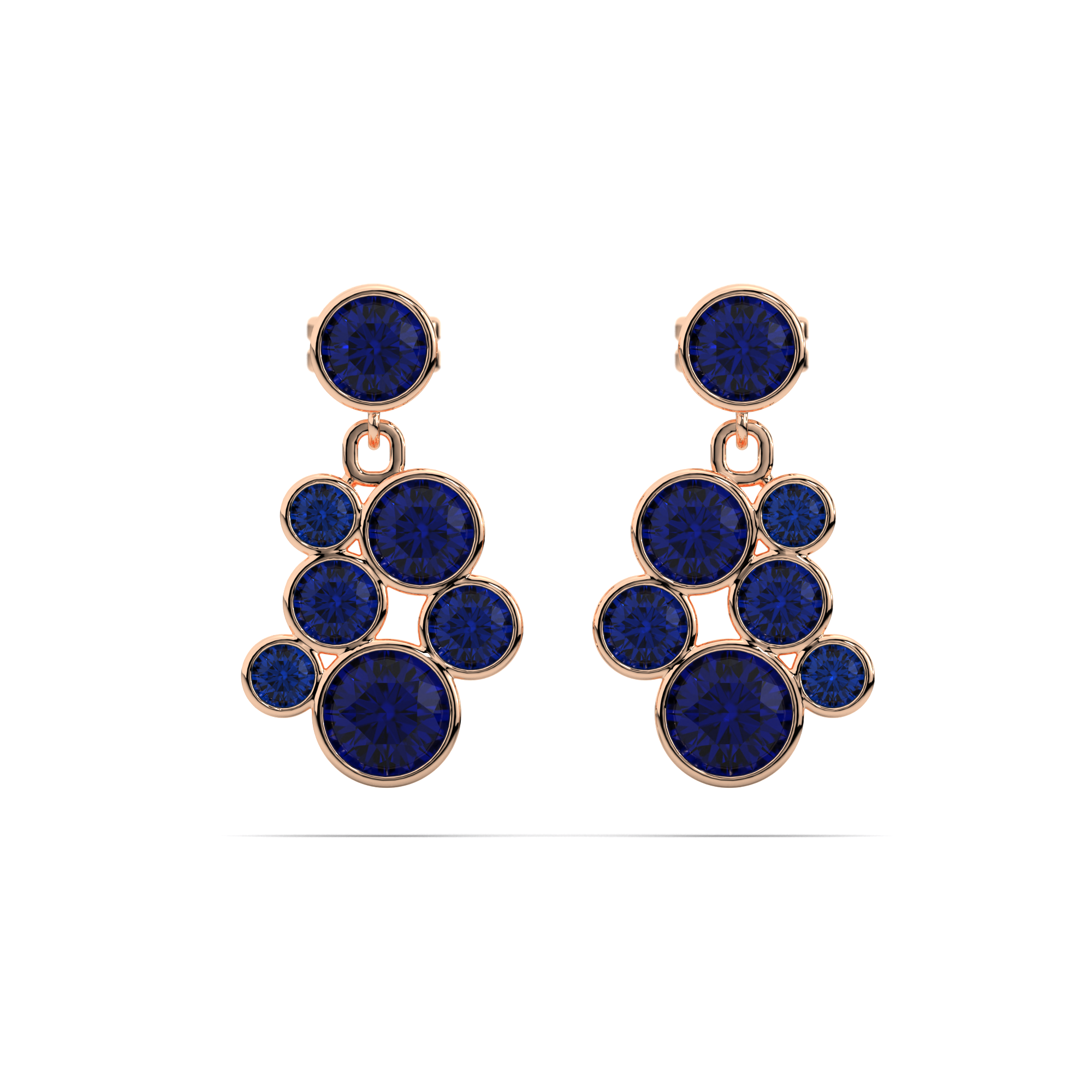 Circles of the Cosmos Sapphire Earrings
