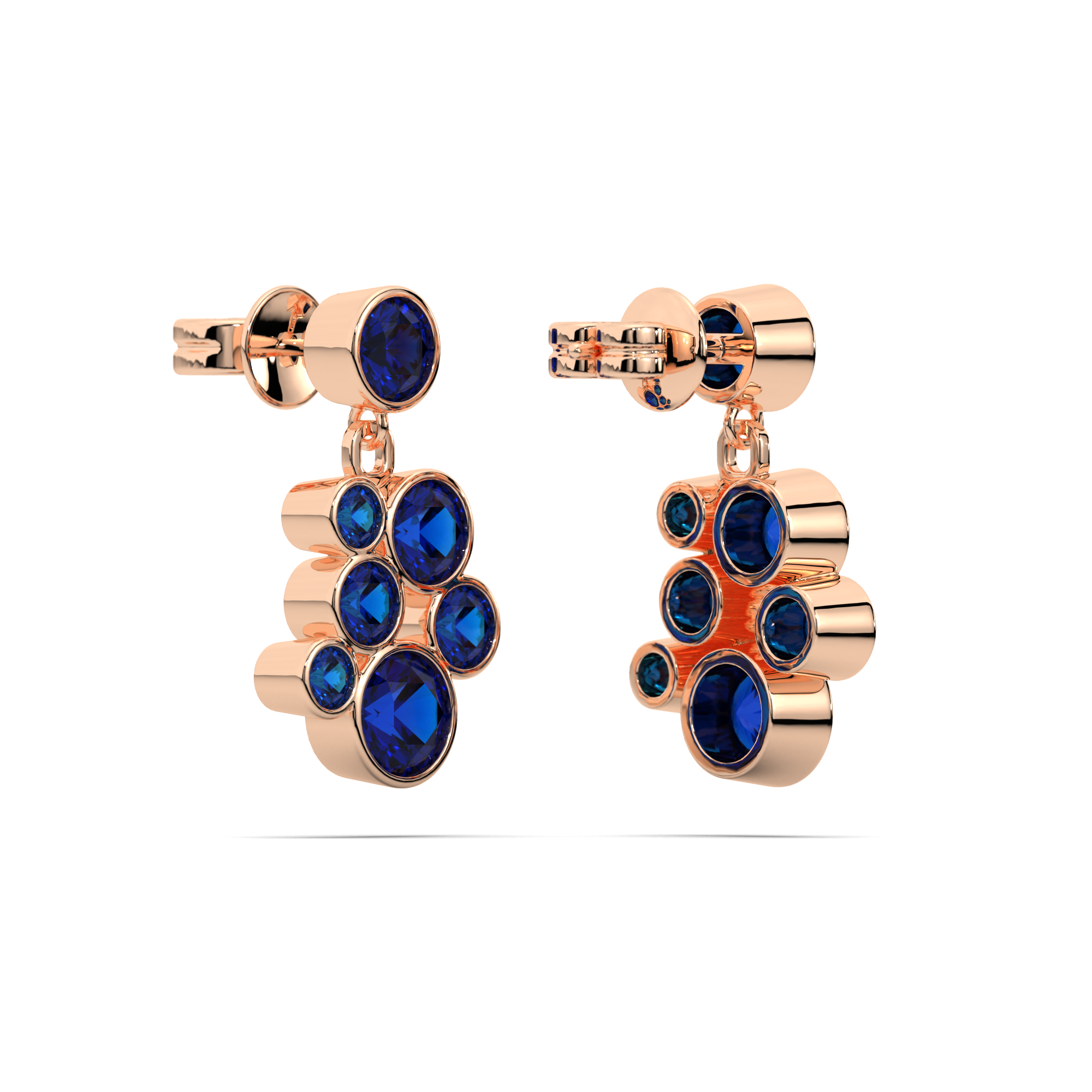 Circles of the Cosmos Sapphire Earrings