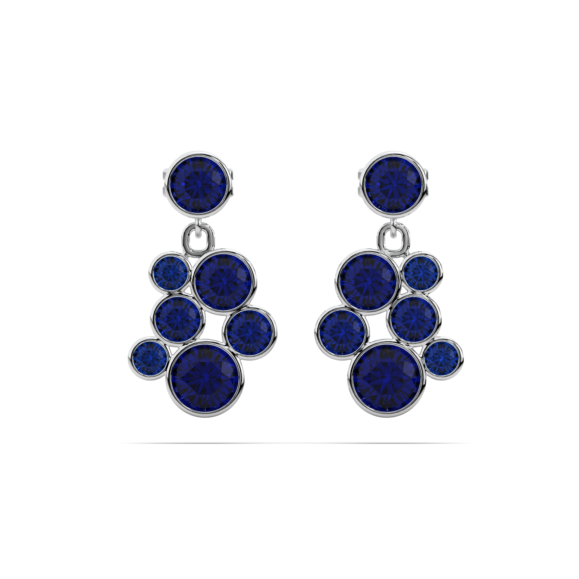 Circles of the Cosmos Sapphire Earrings