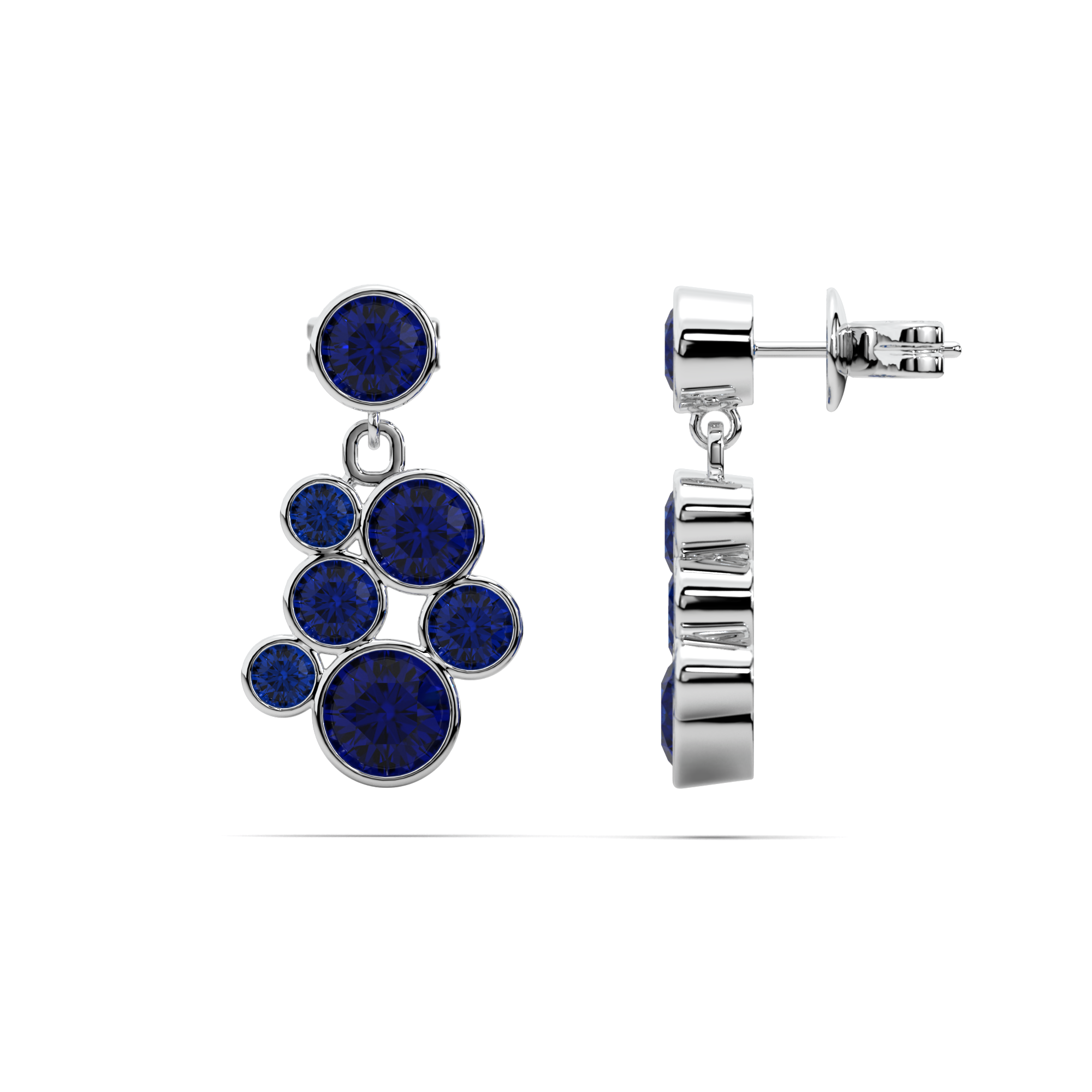 Circles of the Cosmos Sapphire Earrings