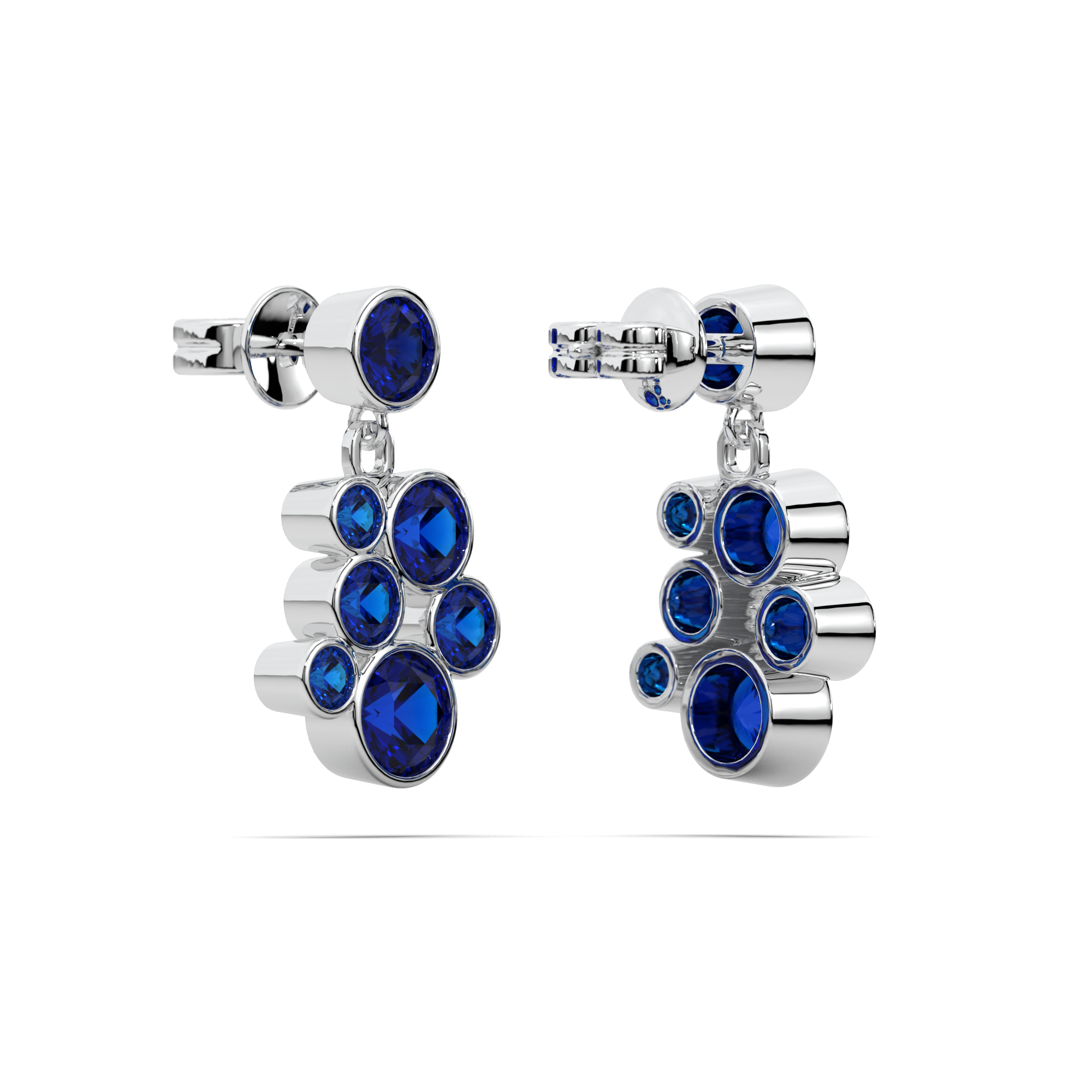 Circles of the Cosmos Sapphire Earrings