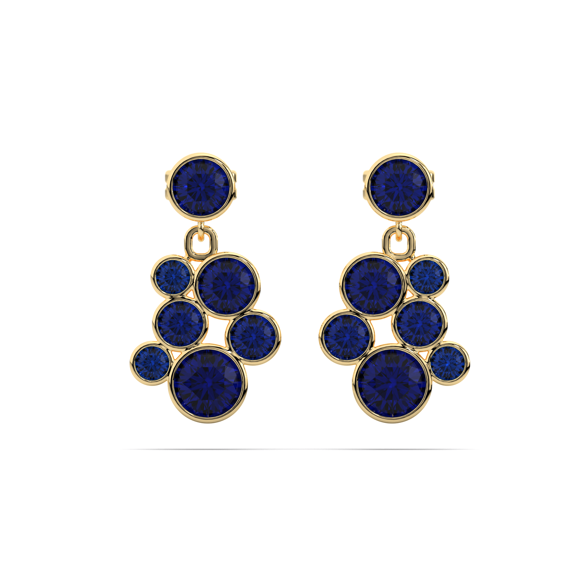 Circles of the Cosmos Sapphire Earrings