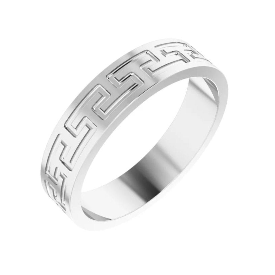 Greek Keys Golden Ring