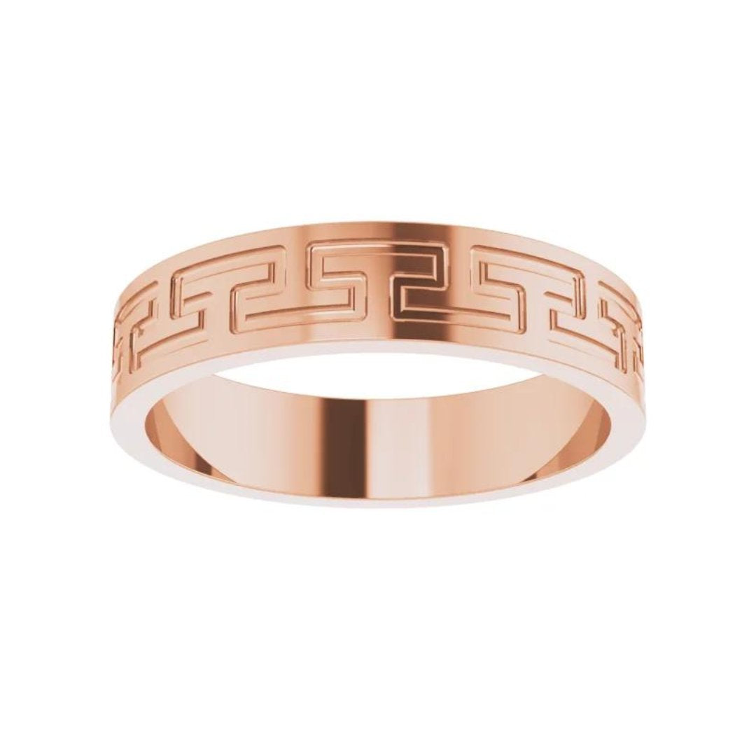 Greek Keys Golden Ring