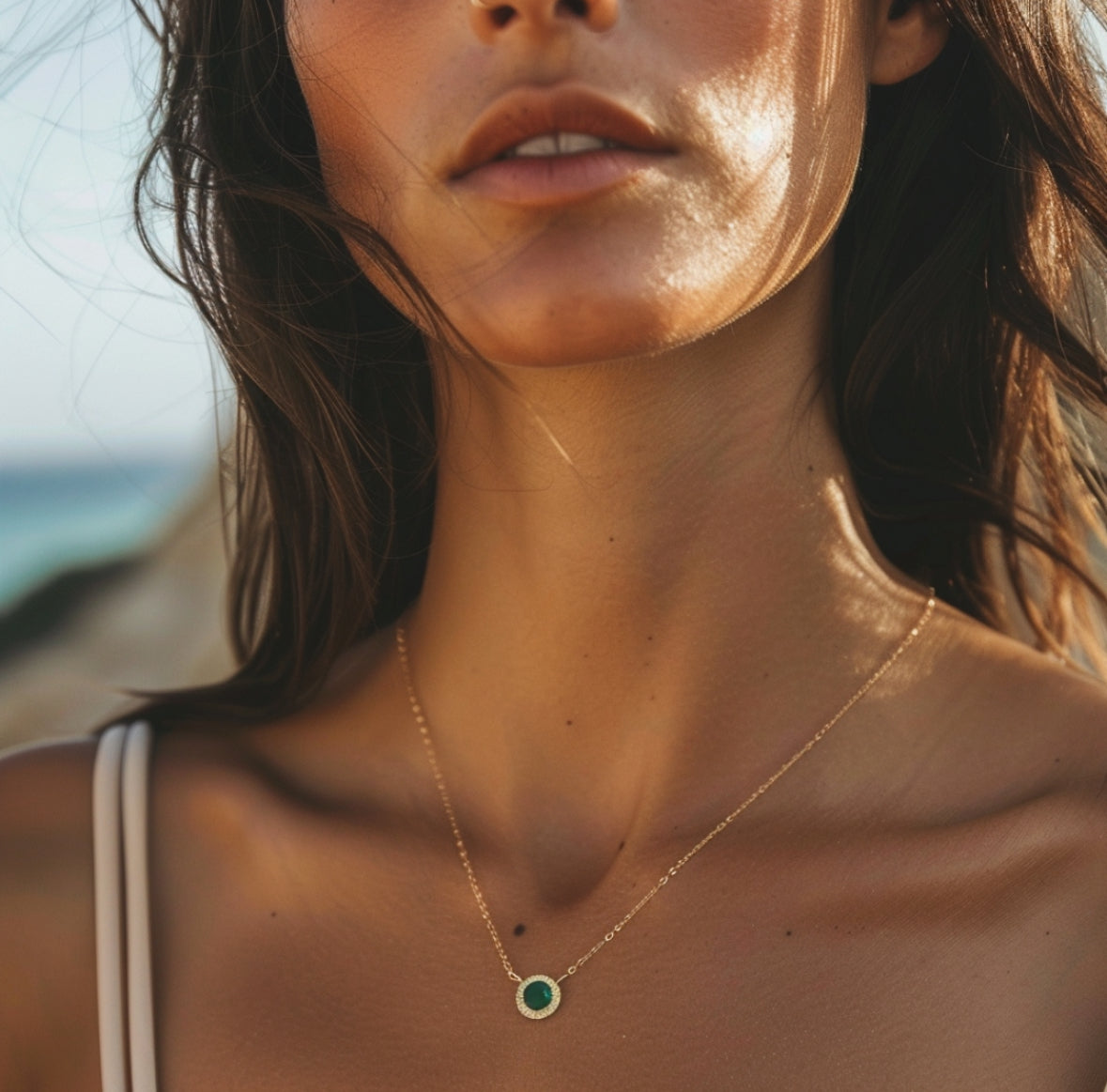 Emerald Heart of Gaia Necklace
