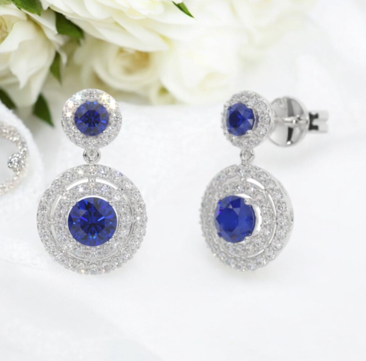 Phaedra Enchantment Sapphire and Diamond Earrings