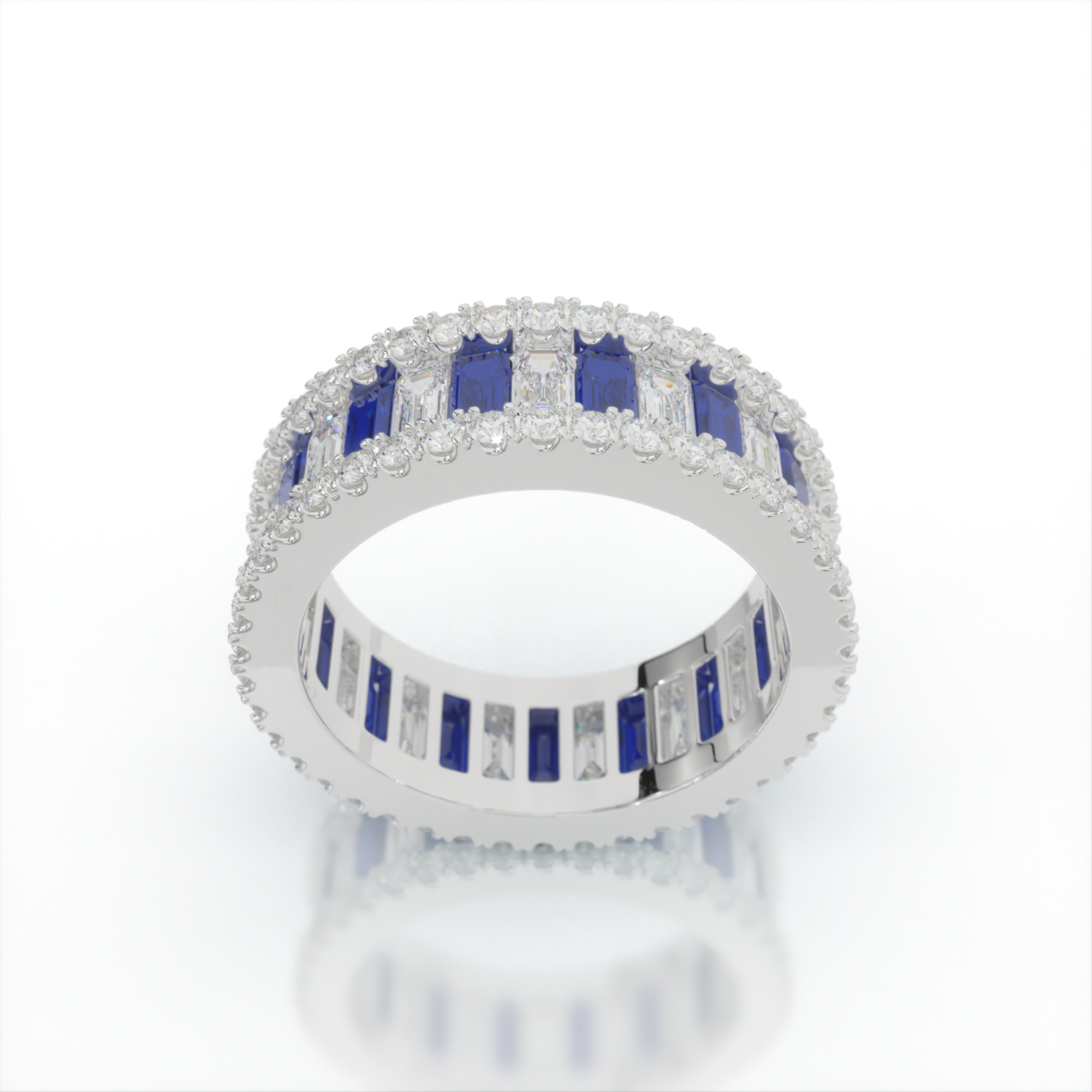 Siren's Call Diamond and Sapphire Eternity Ring