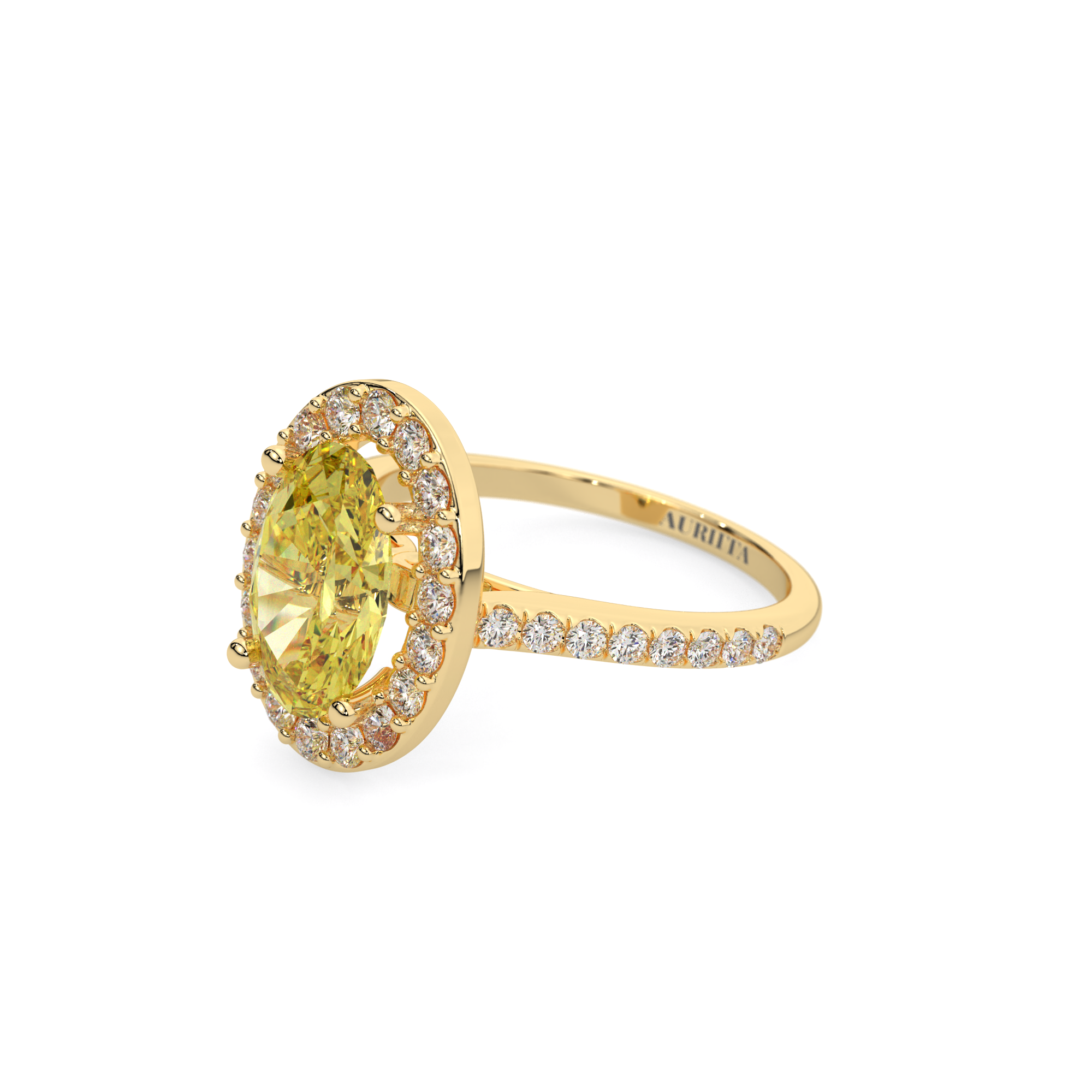 Theia's Golden Radiance Diamond Ring