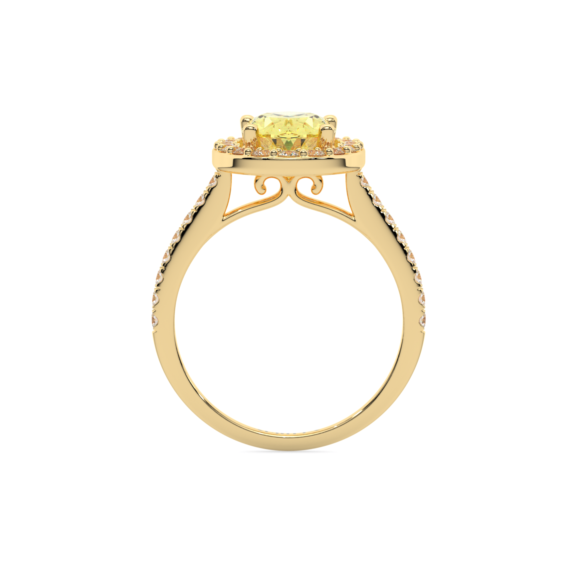 Theia's Golden Radiance Diamond Ring