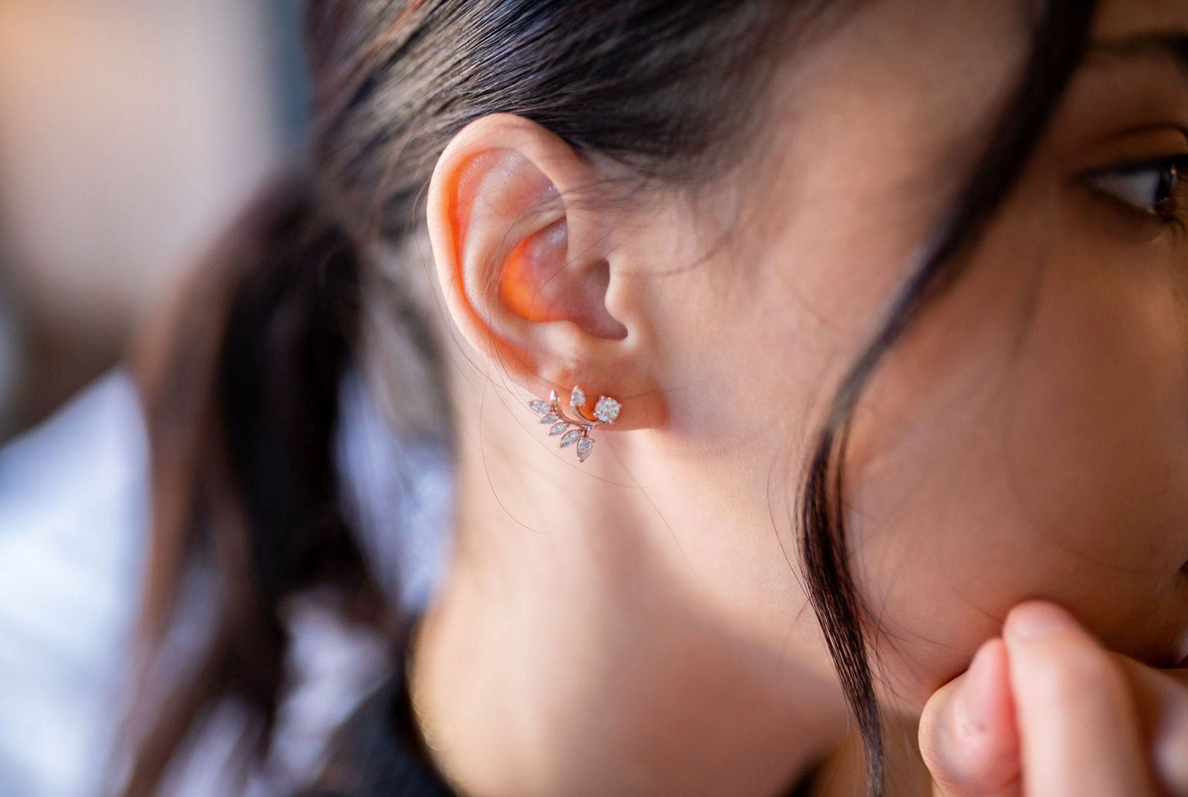 Laurel Crown Diamond Earrings
