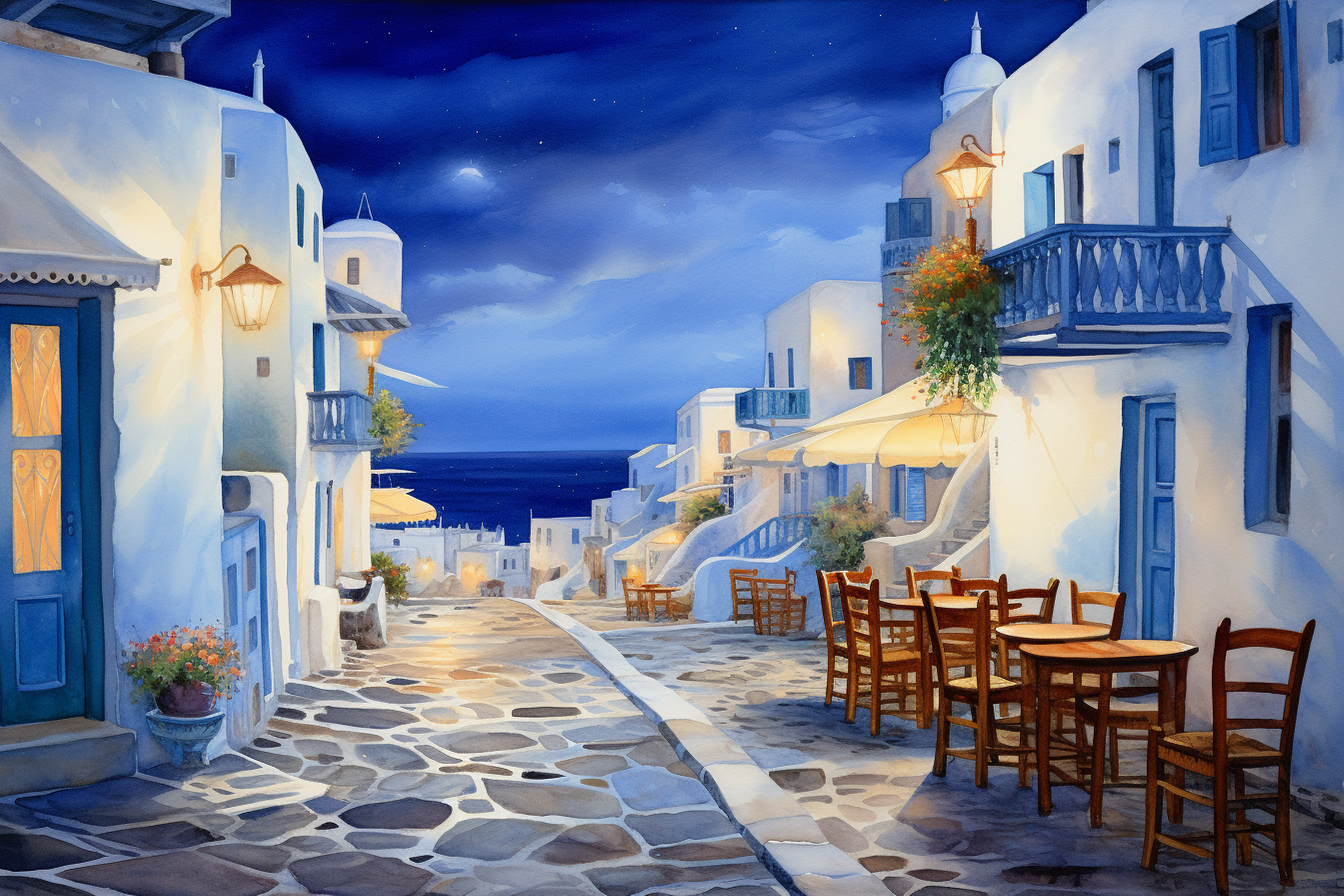 Mystical_Mykonos_Mirage_WATERCOLOR