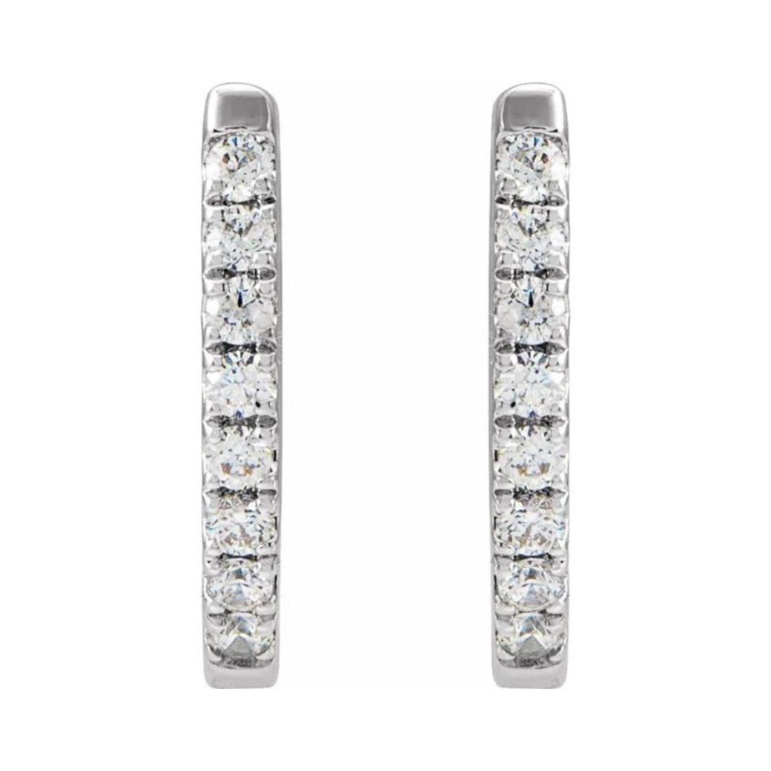 Athena Diamond Hoop Earrings