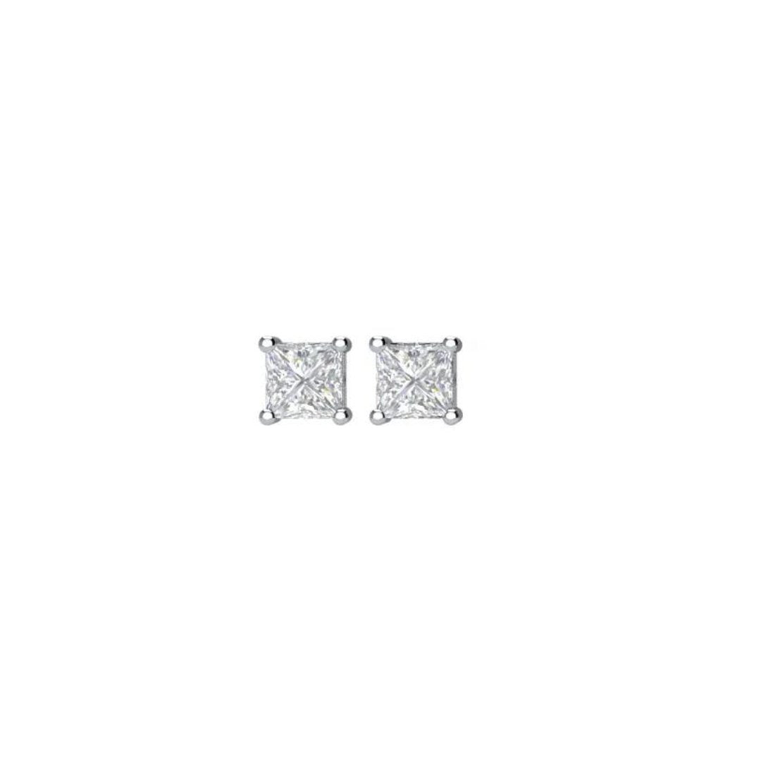 Athena Princess Cut Diamond Earrings