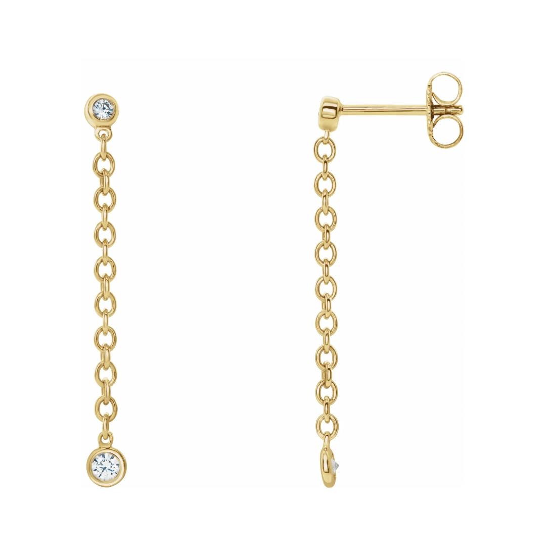 Timeless Diamond Chain Earrings