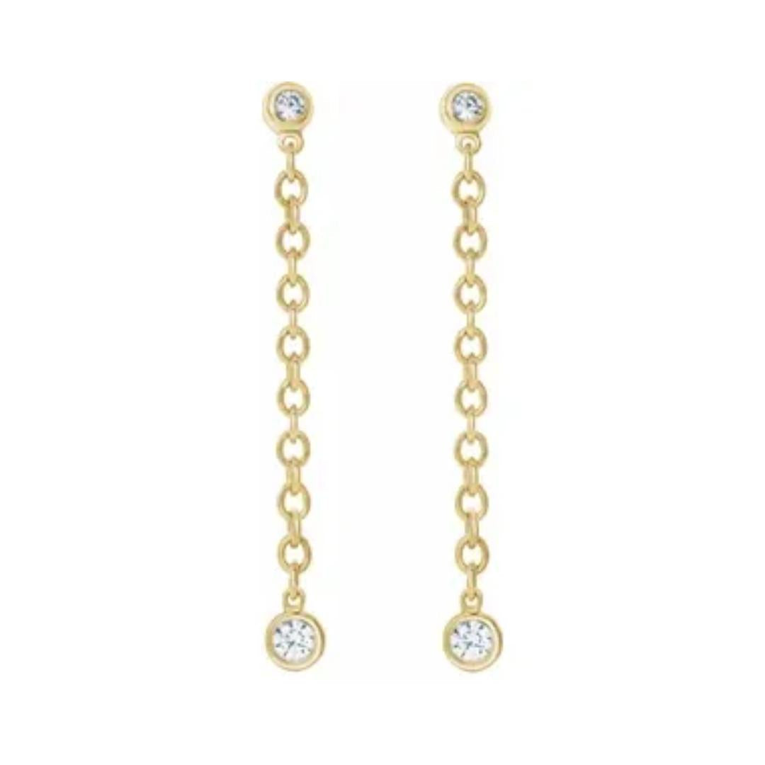 Timeless Diamond Chain Earrings