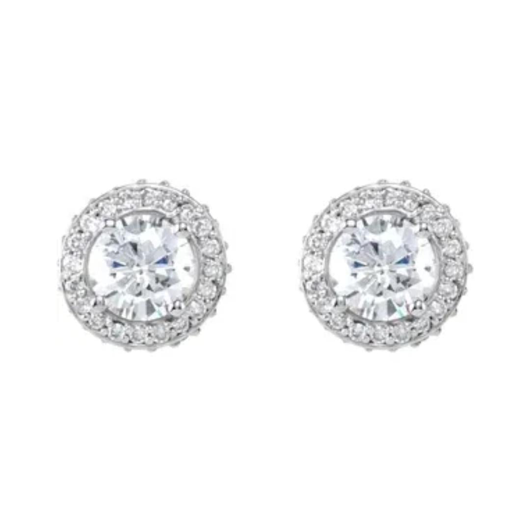 Hera Diamond Halo Earrings