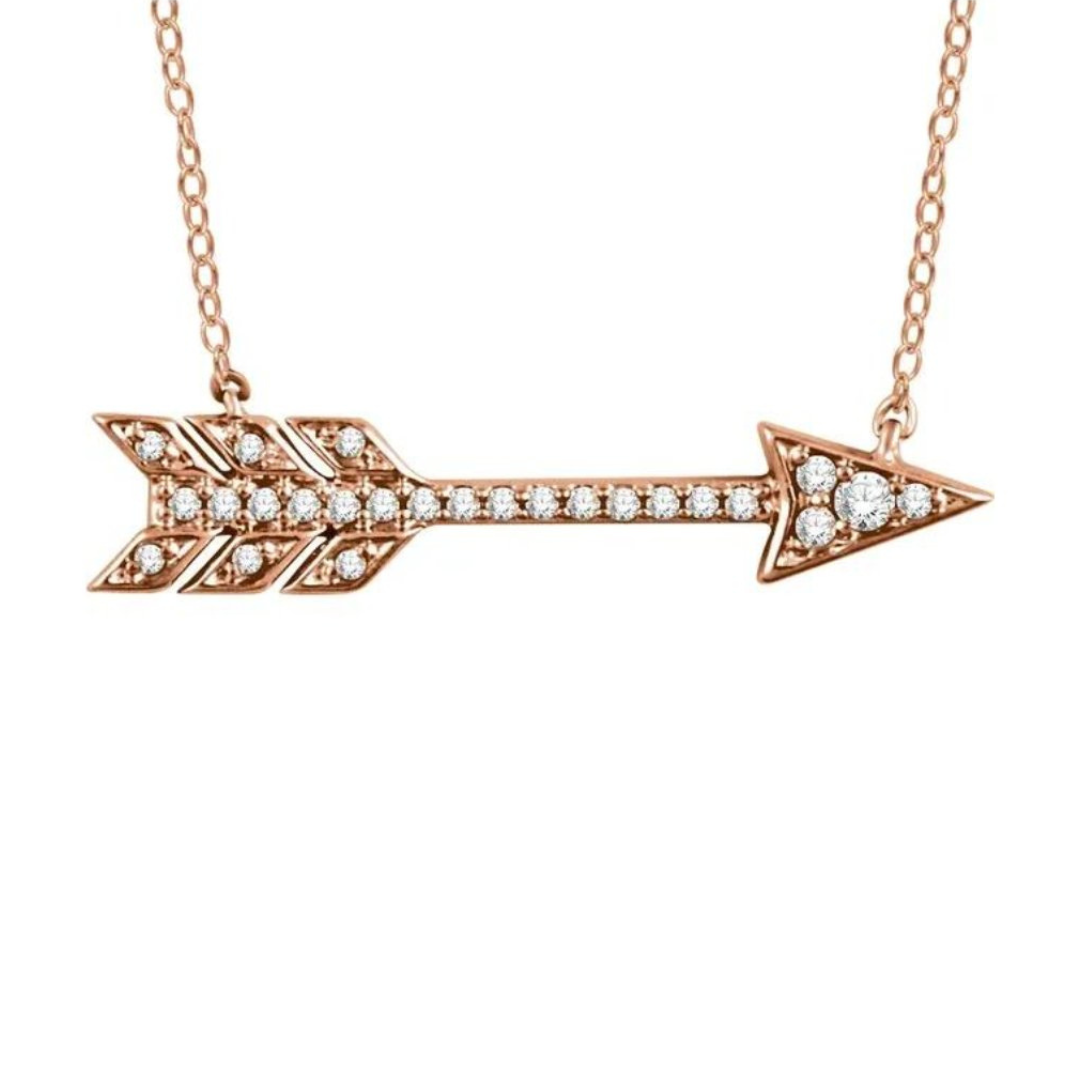 Eros Bow and Arrow Diamond Pendant