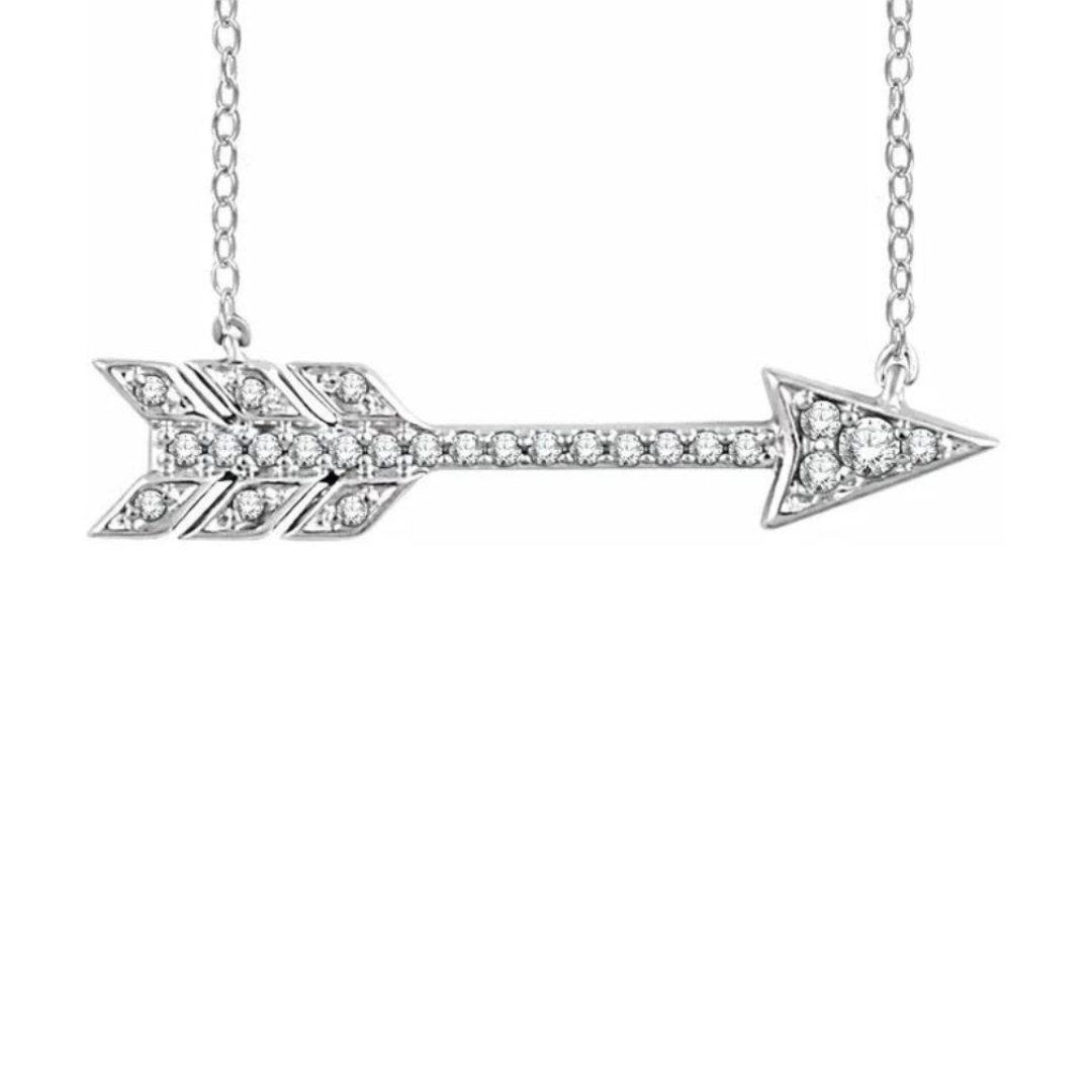 Eros Bow and Arrow Diamond Pendant