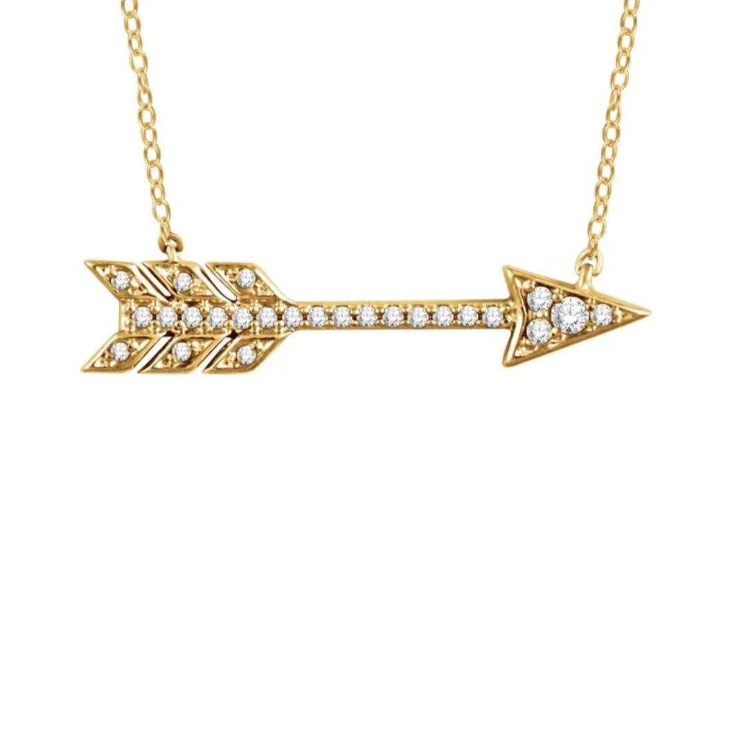 Eros Bow and Arrow Diamond Pendant