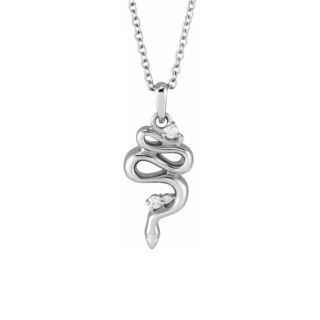 Diamond Serpent Pendant