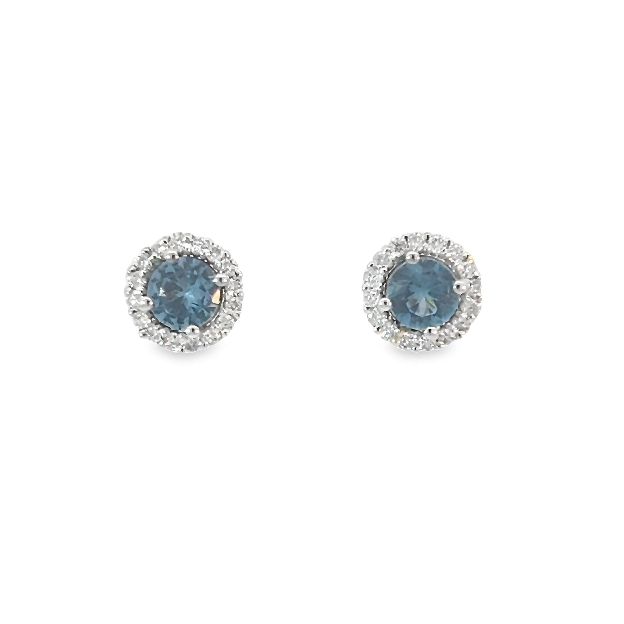 Oceanus Blue Topaz Stud Earrings