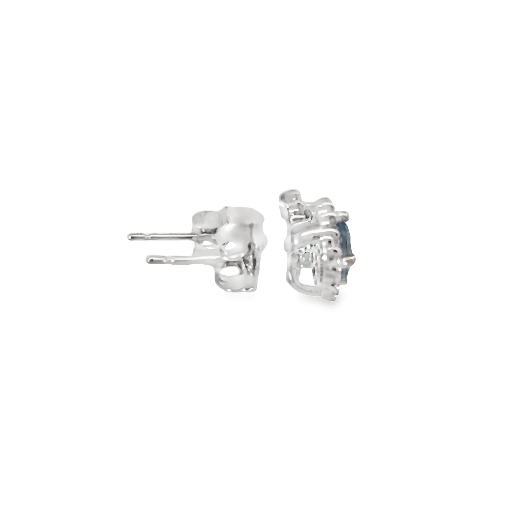 Oceanus Blue Topaz Stud Earrings