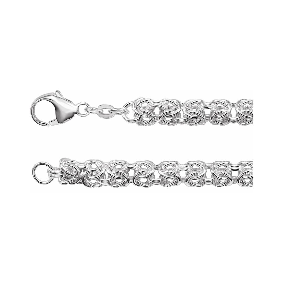 Byzantine Link Silver Chain