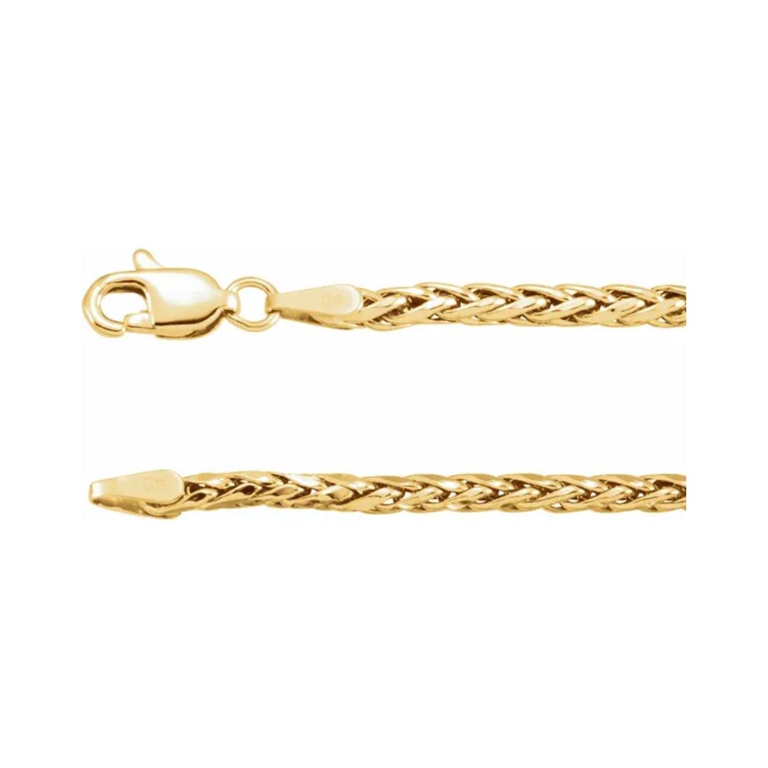 Wheat Link Hollow Gold Chain