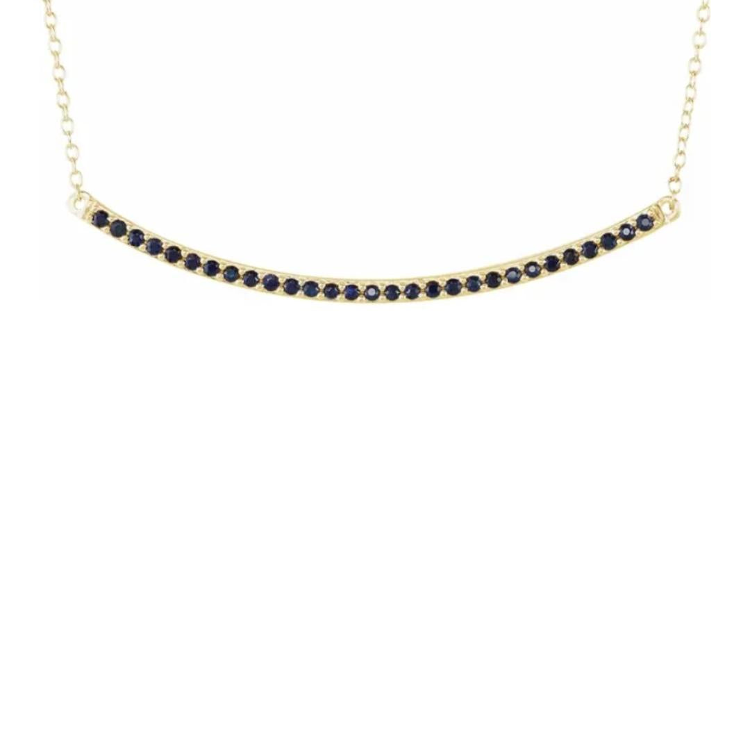 Aegean Horizon Sapphire Bar Necklace