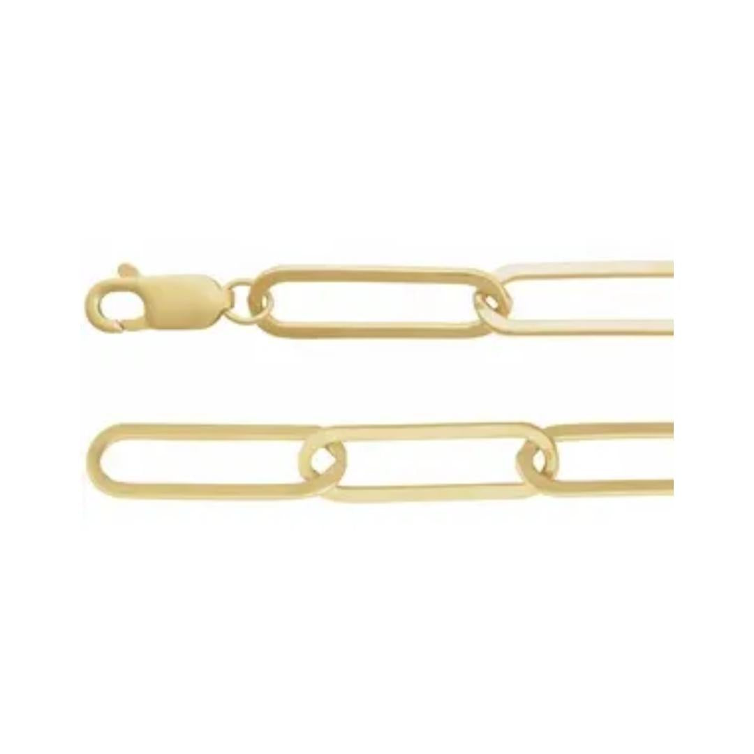 Paperclip Link Gold Chain