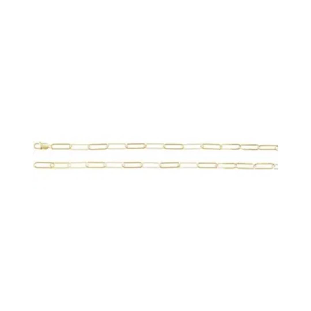 Paperclip Link Gold Chain