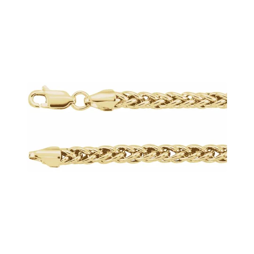 Wheat Link Hollow Gold Bracelet