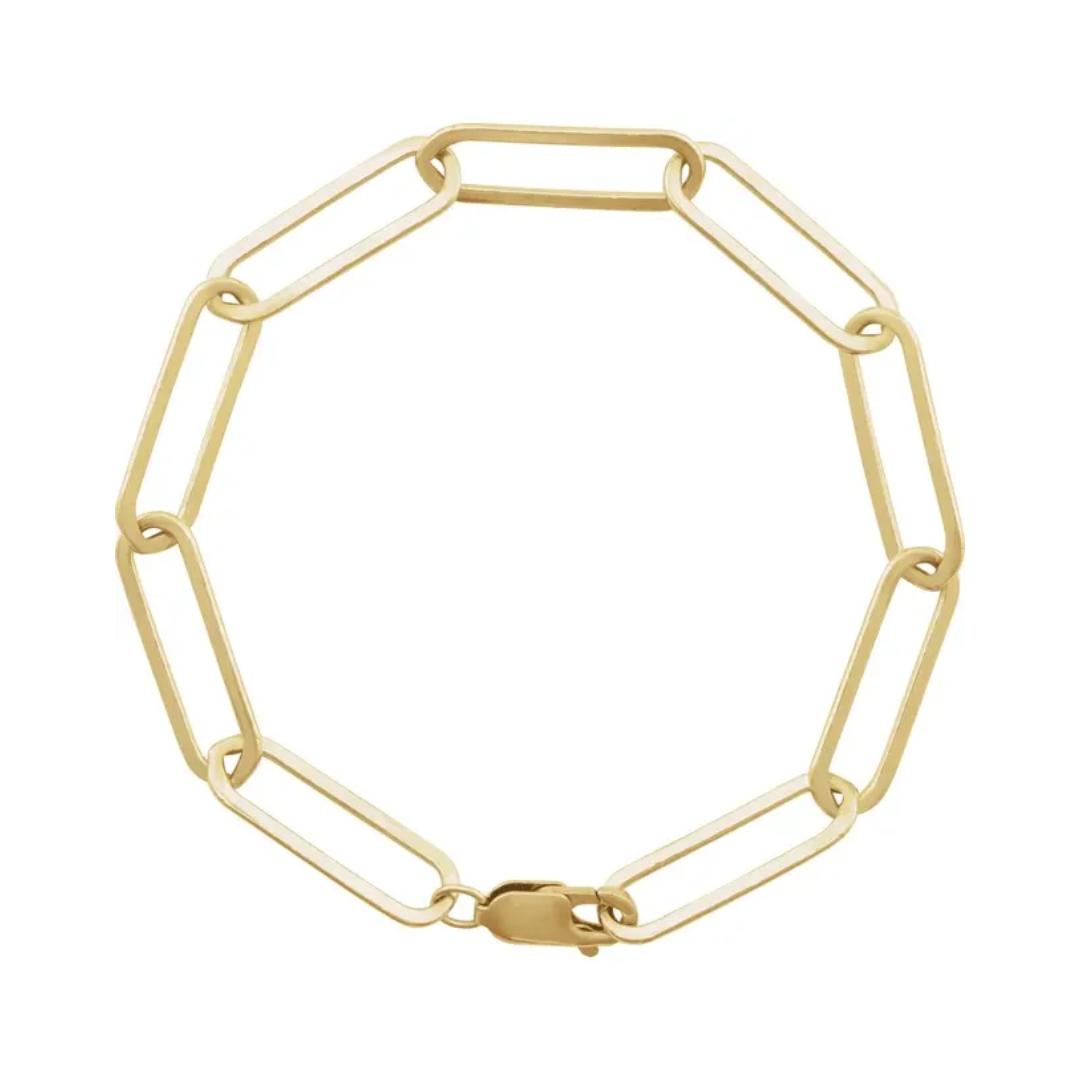 Paperclip Link Gold Bracelet