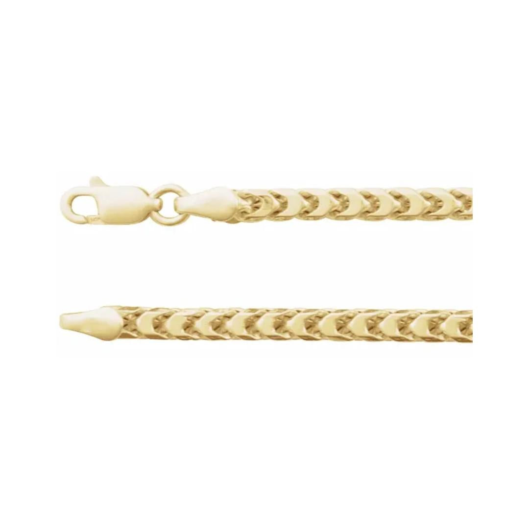 Franco Link Hollow Gold Bracelet