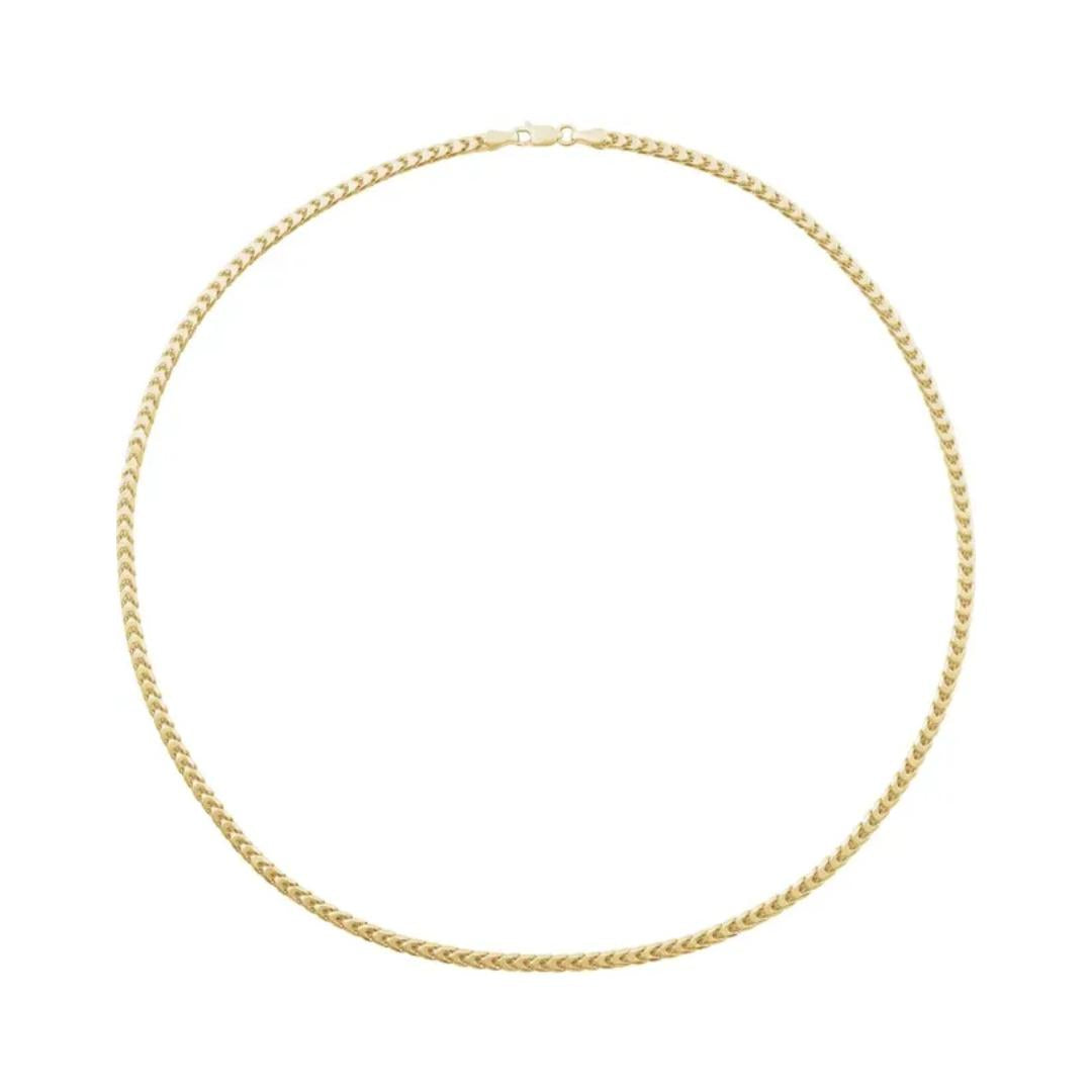 Franco Link Hollow Gold Bracelet