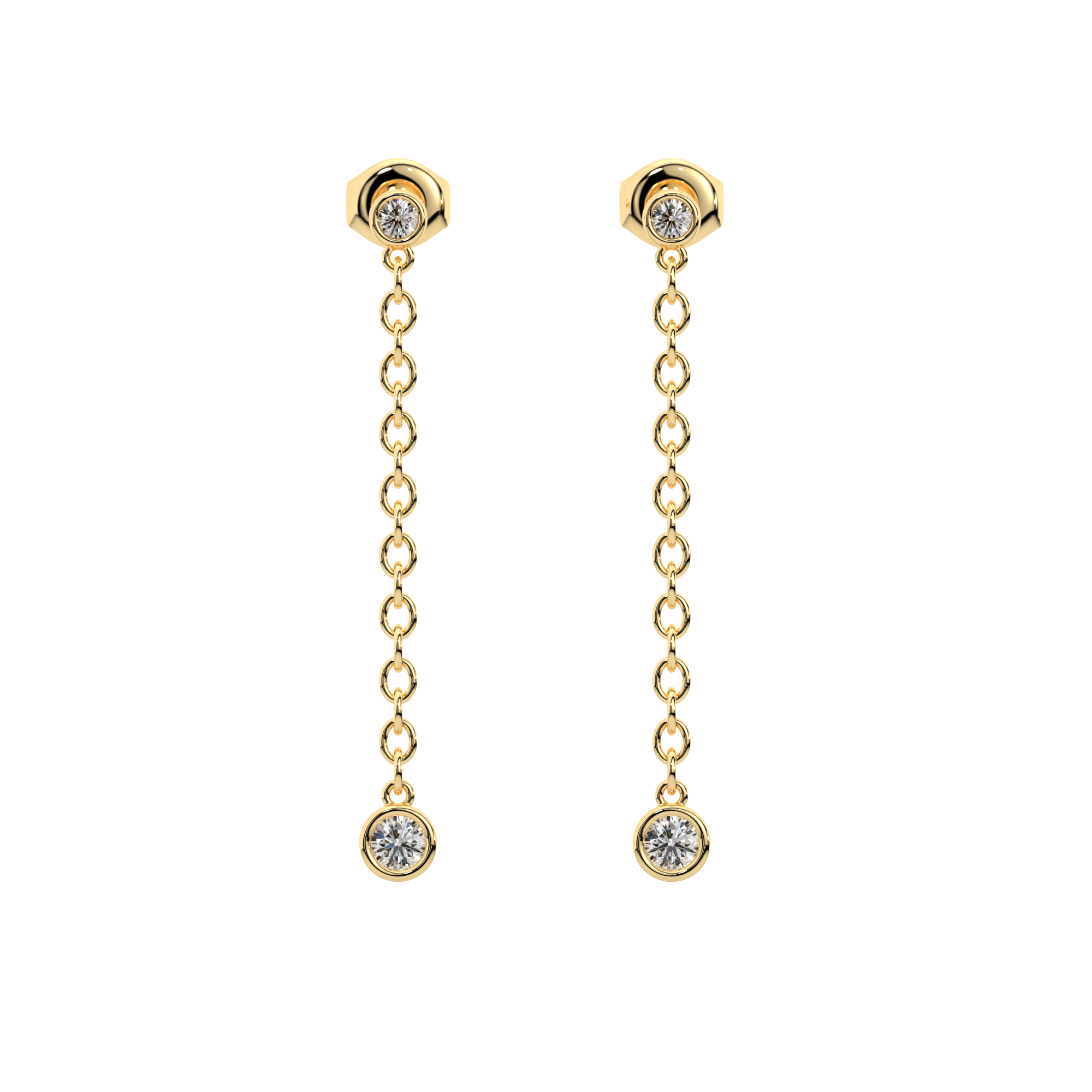 Hera's Timeless Diamond Chain Earrings