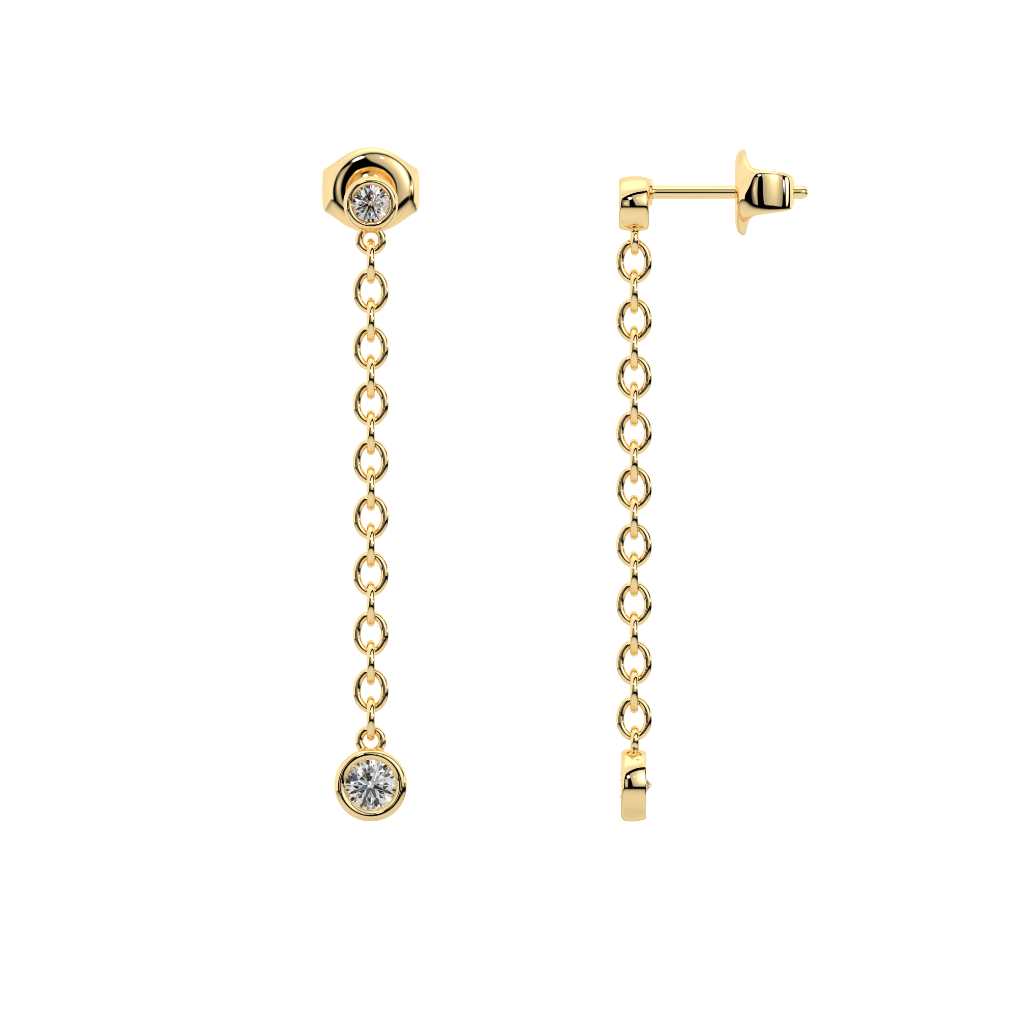 Hera's Timeless Diamond Chain Earrings