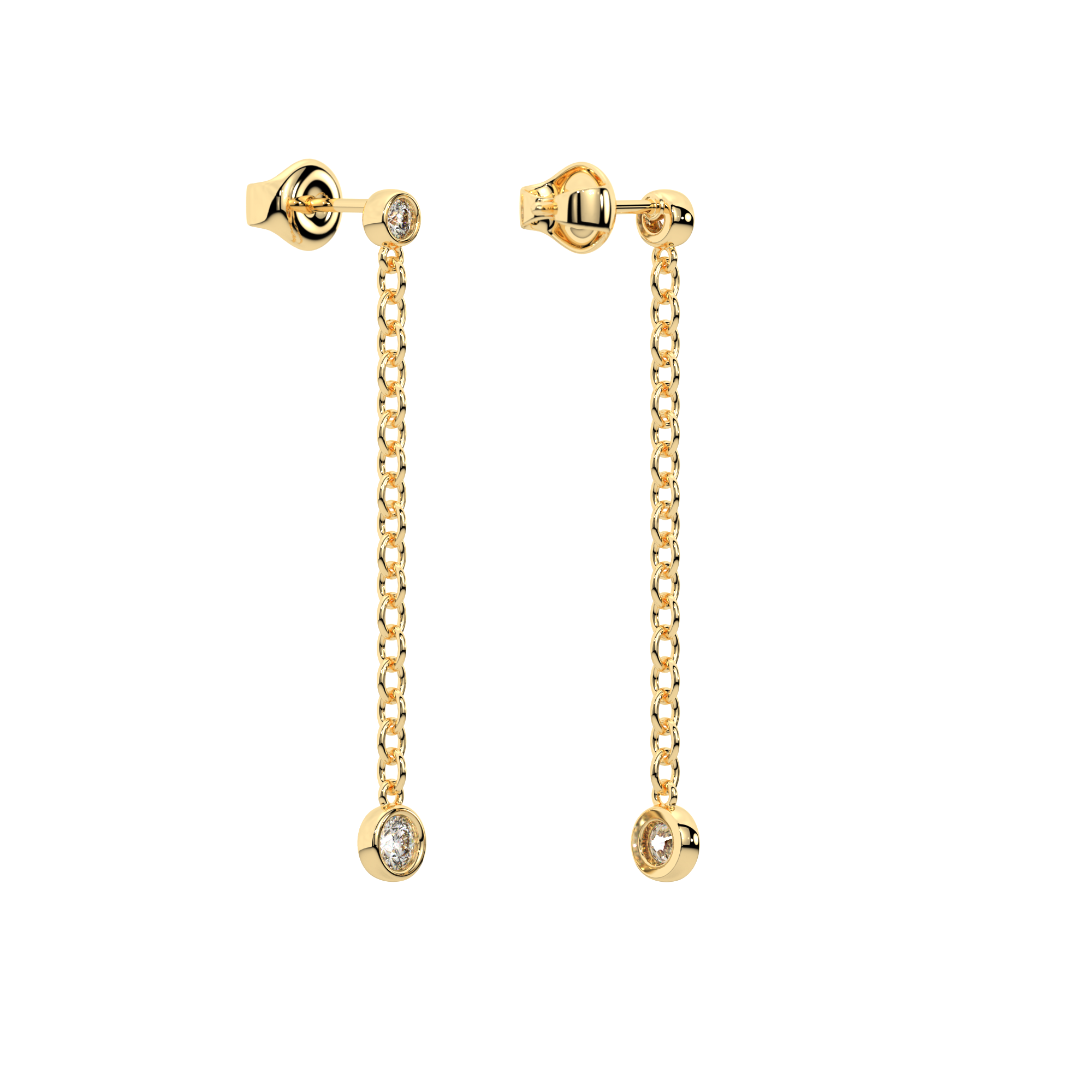 Hera's Timeless Diamond Chain Earrings